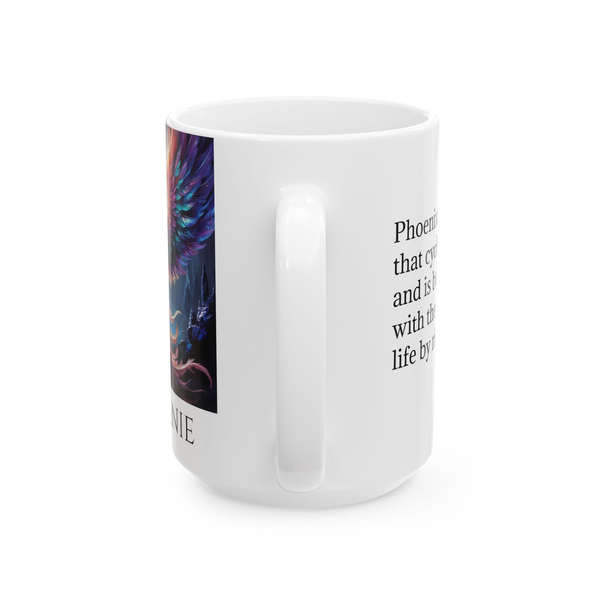 Customizable Phoenix Coffee Mug: Mythical Creature, Rise from the Ashes