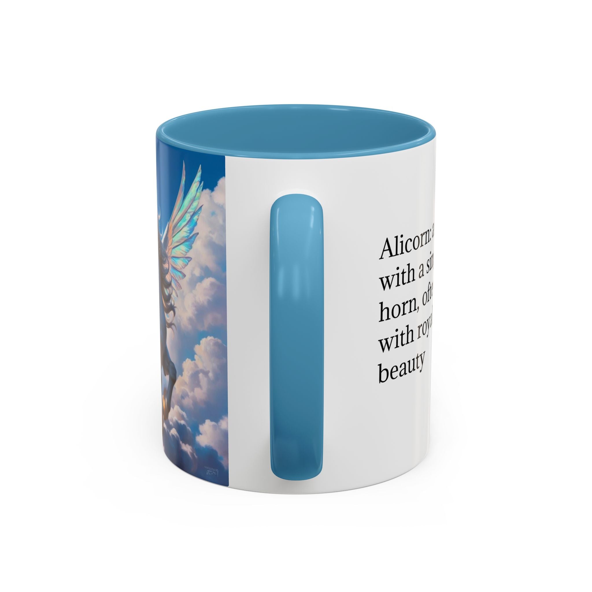 Unicorn Coffee Mug: Fairytale Alicorn, Mythical Creature, Enchanted Gift (Blue)