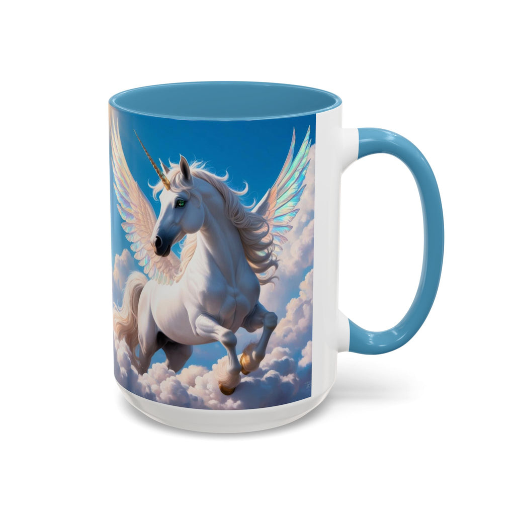 Unicorn Coffee Mug: Fairytale Alicorn, Mythical Creature, Enchanted Gift (Blue)