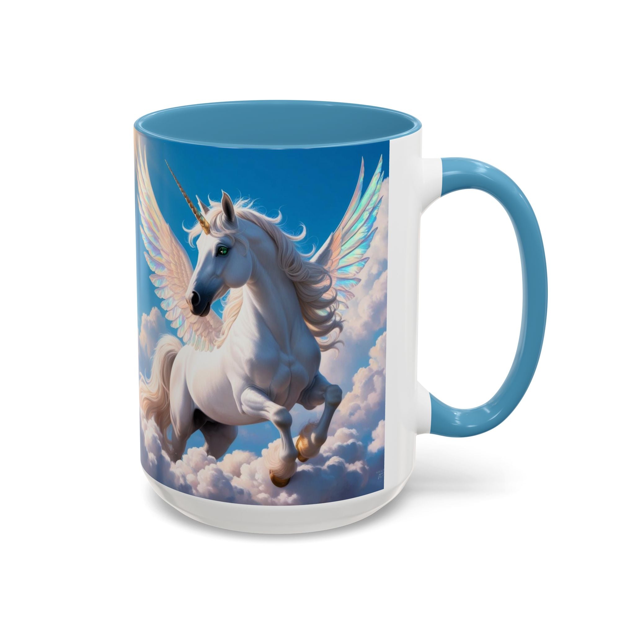 Unicorn Coffee Mug: Fairytale Alicorn, Mythical Creature, Enchanted Gift (Blue)
