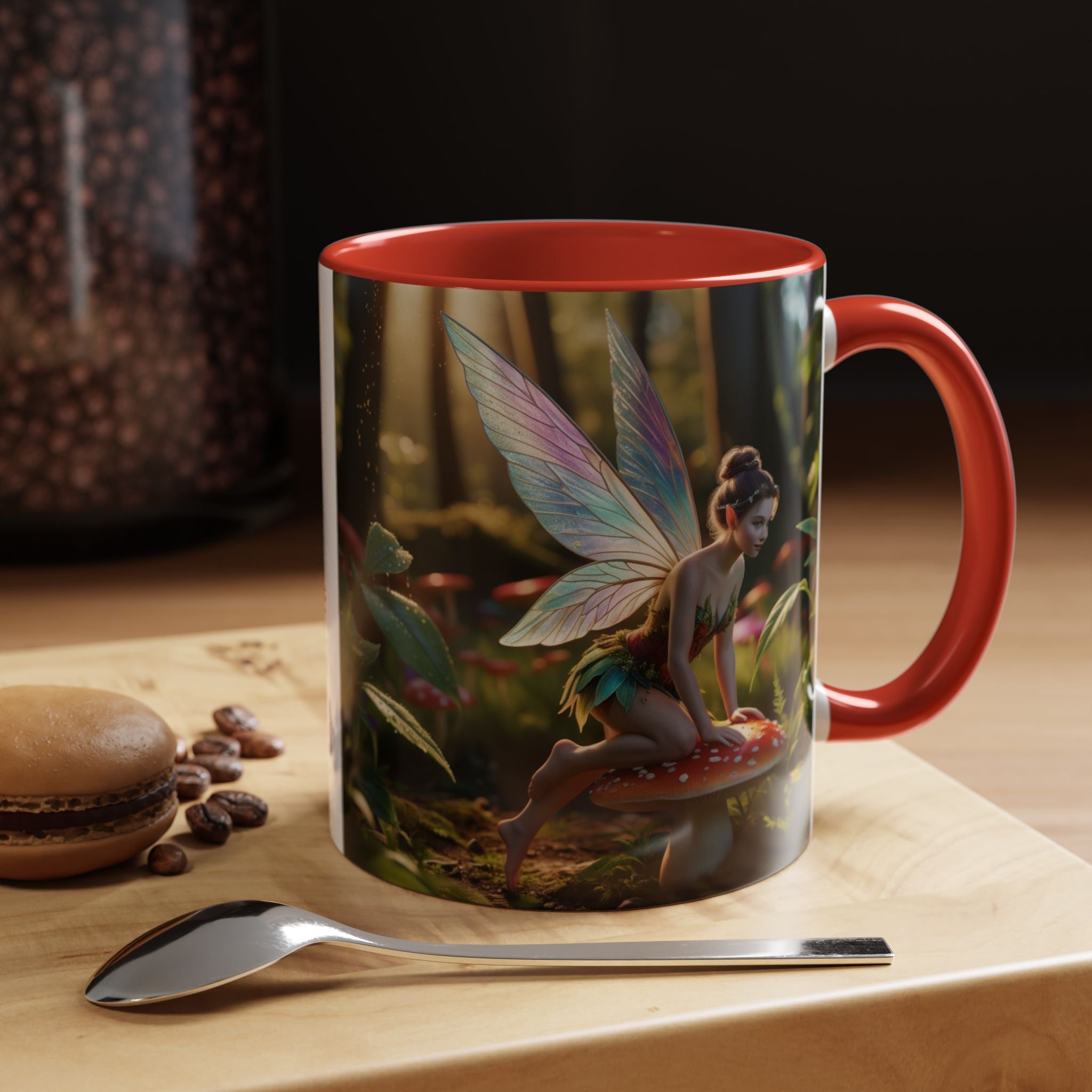 Fairy Coffee Mug: Whimsical Gift, Enchanted Toadstool Pixie Garden, Cottagecore Teacup