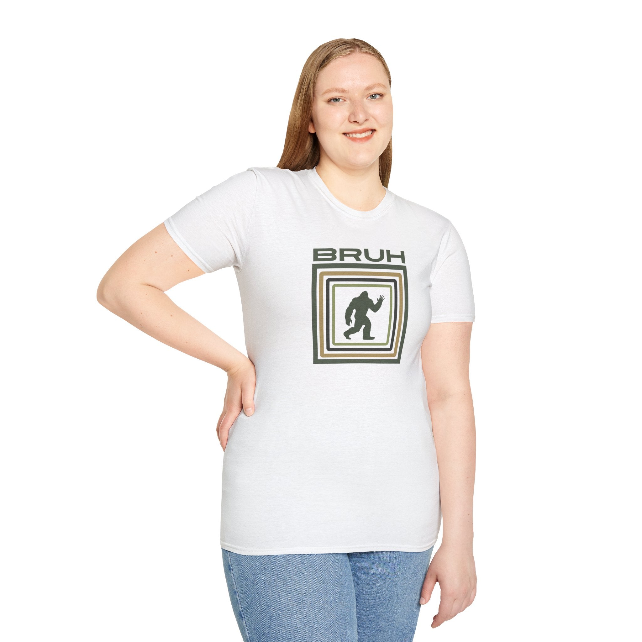 Bigfoot Graphic Tee: Sasquatch Shirt, Bruh, Mythical Cryptid, Soft Cotton T-Shirt