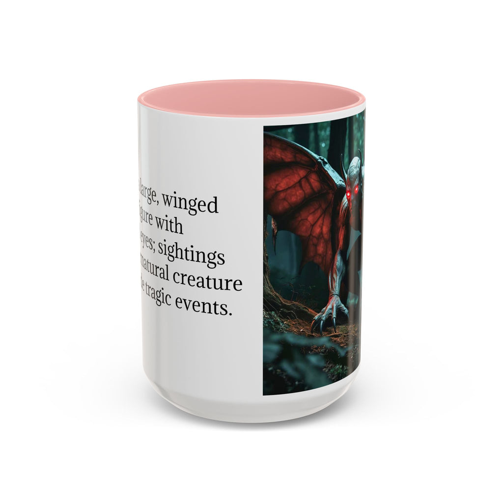 Mothman Mug: Supernatural Monster, Cryptid Mug, Mythical Creature, Urban Legend (Crouching)
