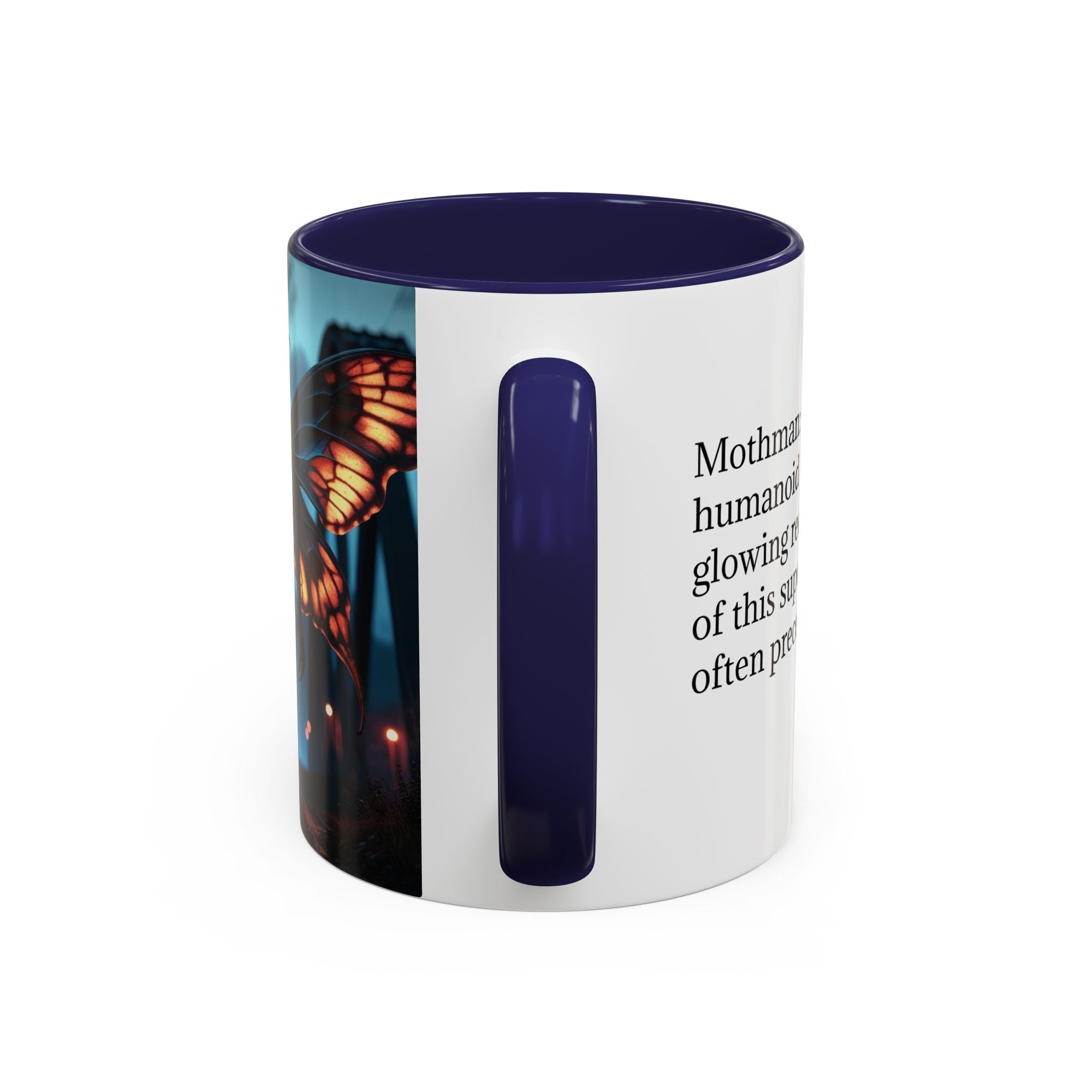 Mothman Coffee Mug: Supernatural Monster, Legendary Creature, Cryptid Gift (Bridge)