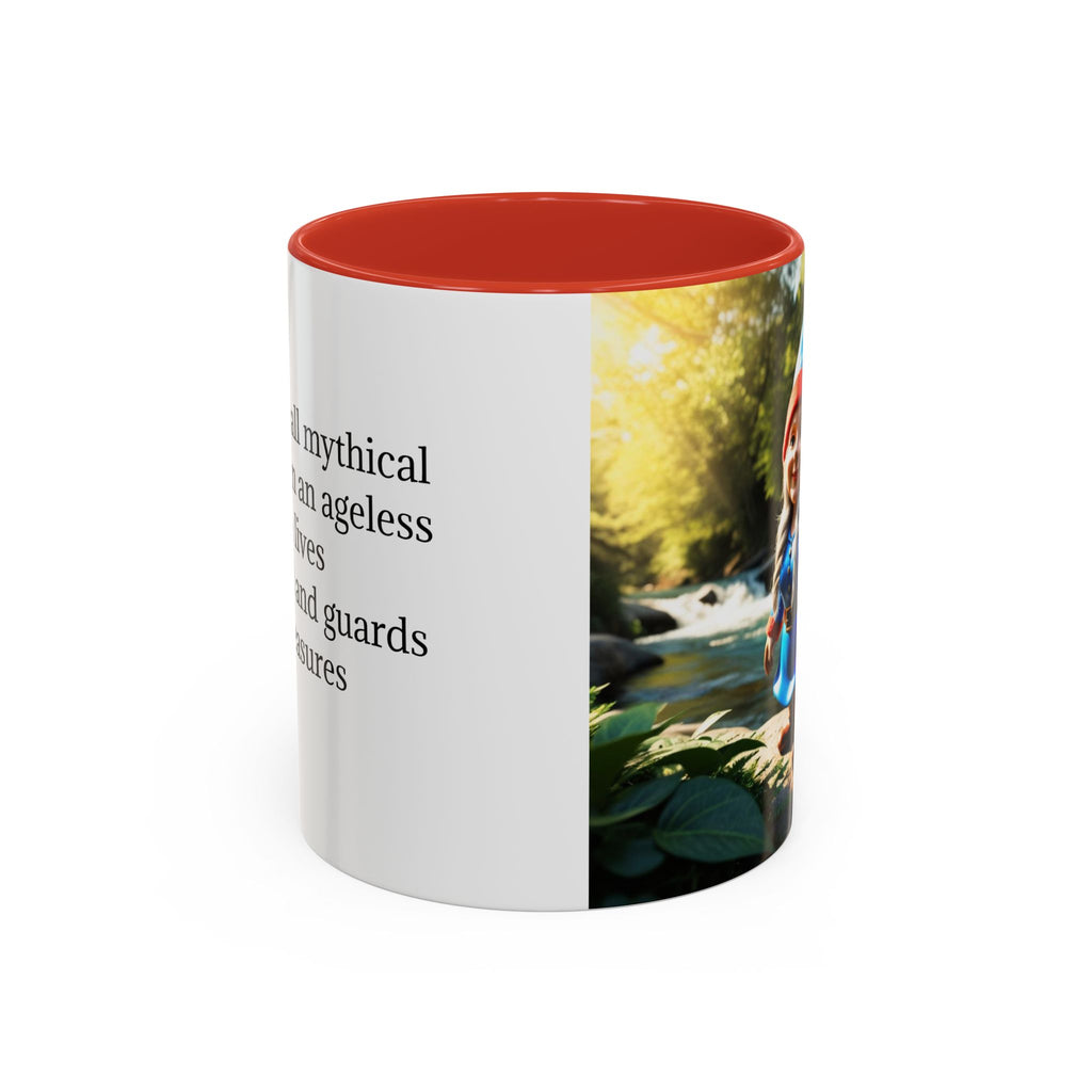 Gnome Coffee Mug:  Scandinavian Nisse, Nordic Folklore Gift, Enchanted Mushroom Garden
