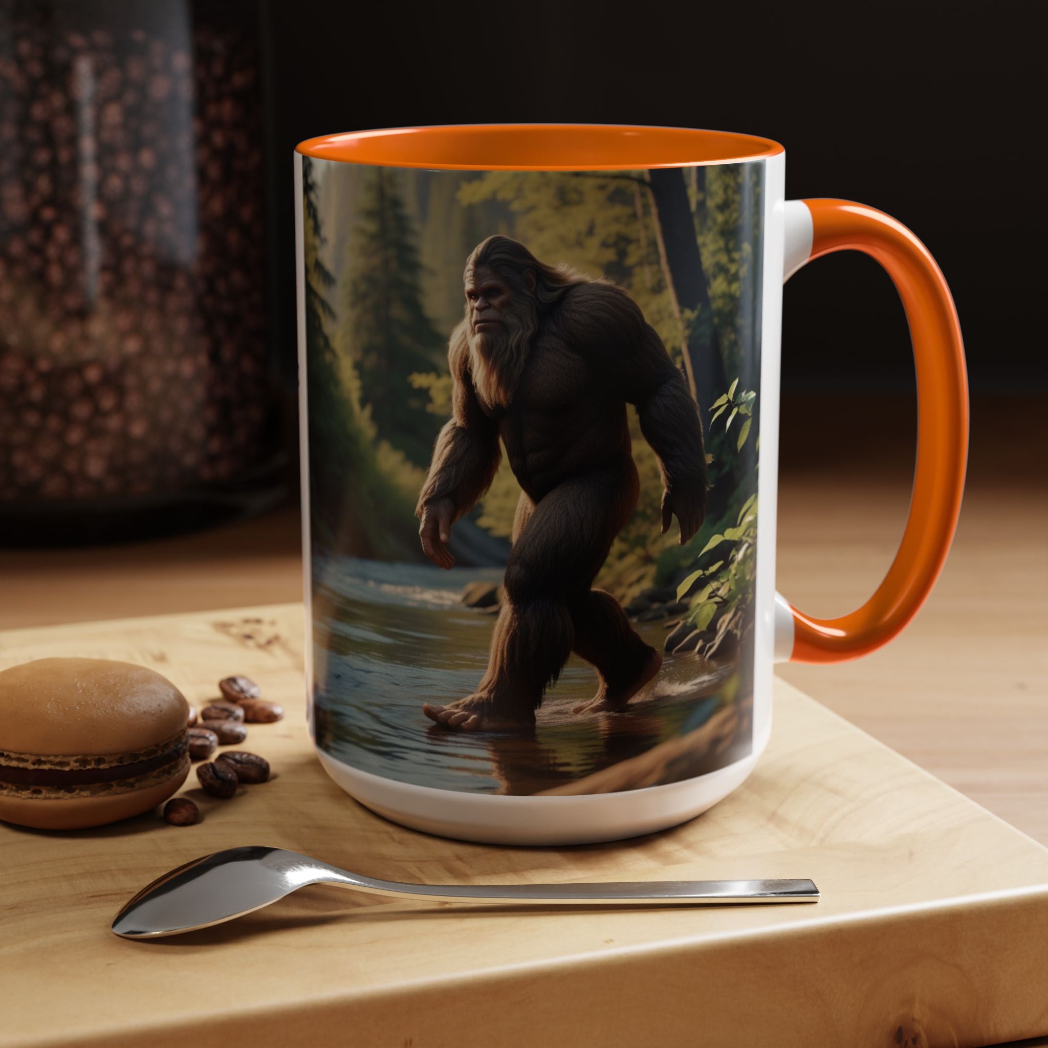 Bigfoot Coffee Mug: Sasquatch, Forest Cryptid, Mythical Creature, Camping Gift