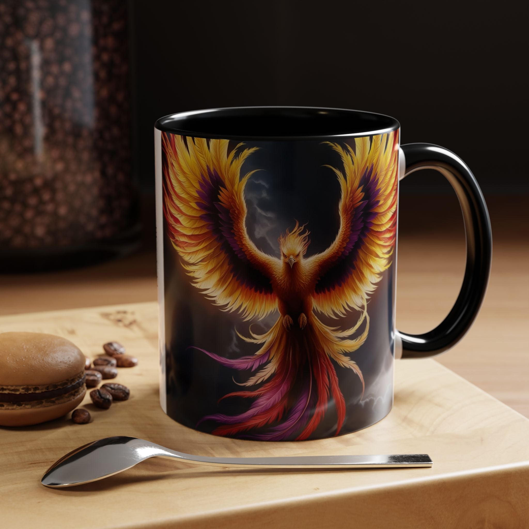 Phoenix Coffee Mug: Mythical Firebird Ceramic Cup, Fantasy Mug, Legendary Creature