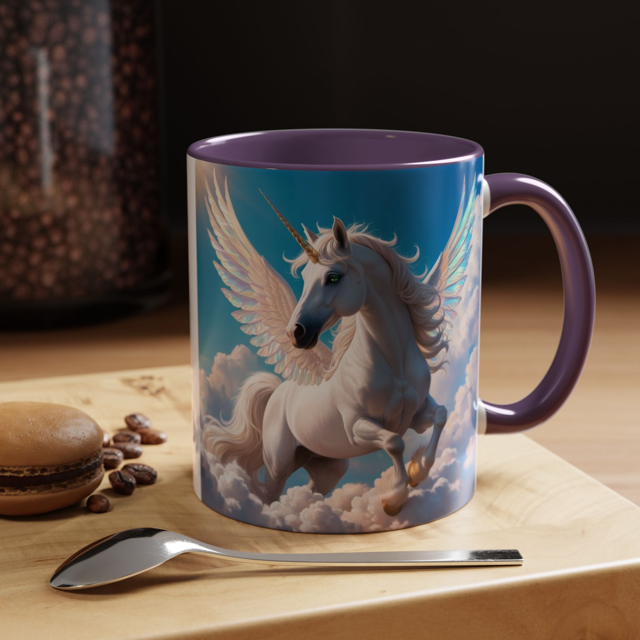 Unicorn Coffee Mug: Fairytale Alicorn, Mythical Creature, Enchanted Gift (Blue)