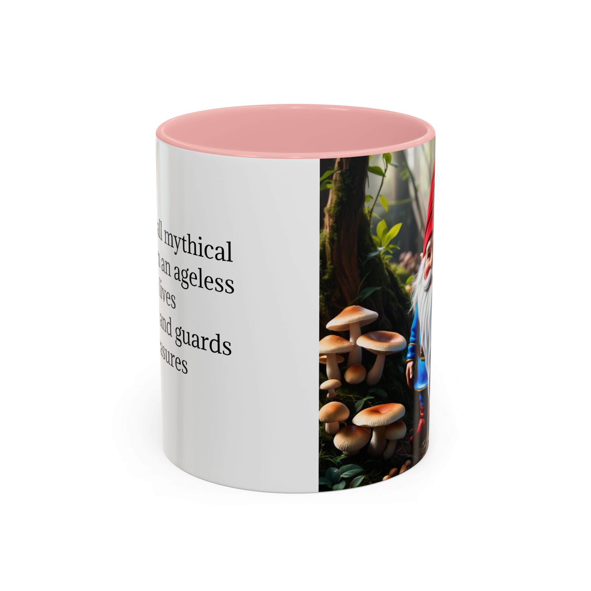 Gnome Coffee Mug: Nordic Folklore Gift, Scandinavian Nisse, Enchanted Mushroom Garden