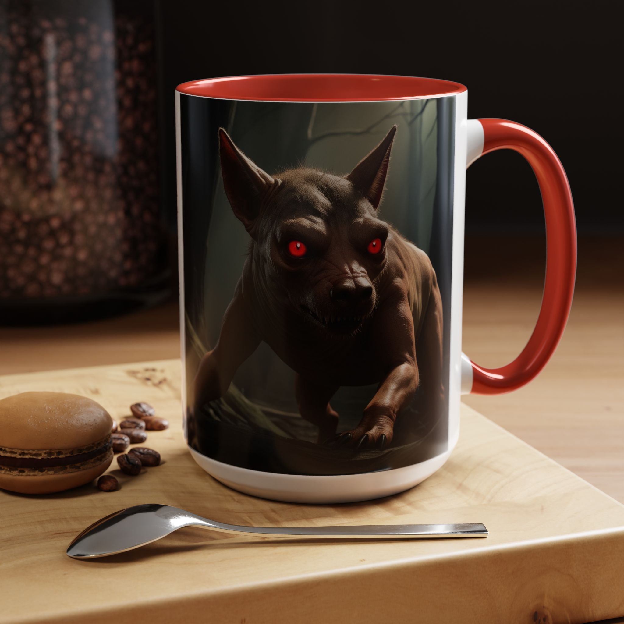 Chupacabra Coffee Cup Supernatural Beast, Mexican Folklore Gift, Mythical Canine Cryptid