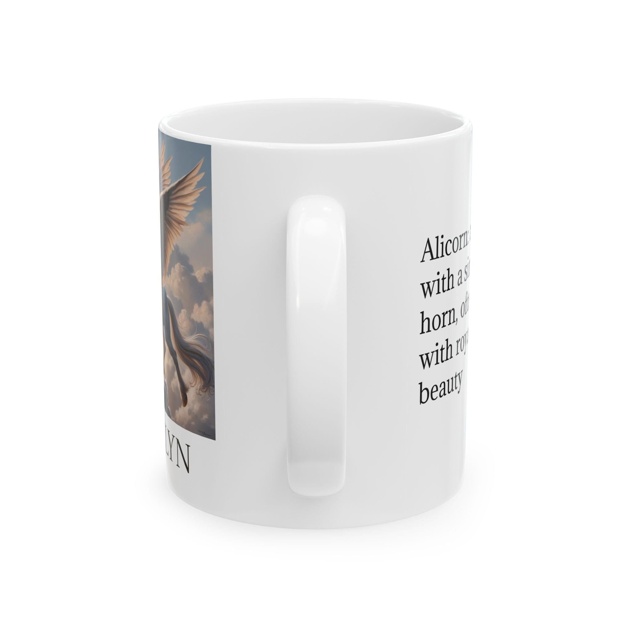 Personalized Unicorn Coffee Mug: Mythical Creature, Enchanted Alicorn, Customizable Gift