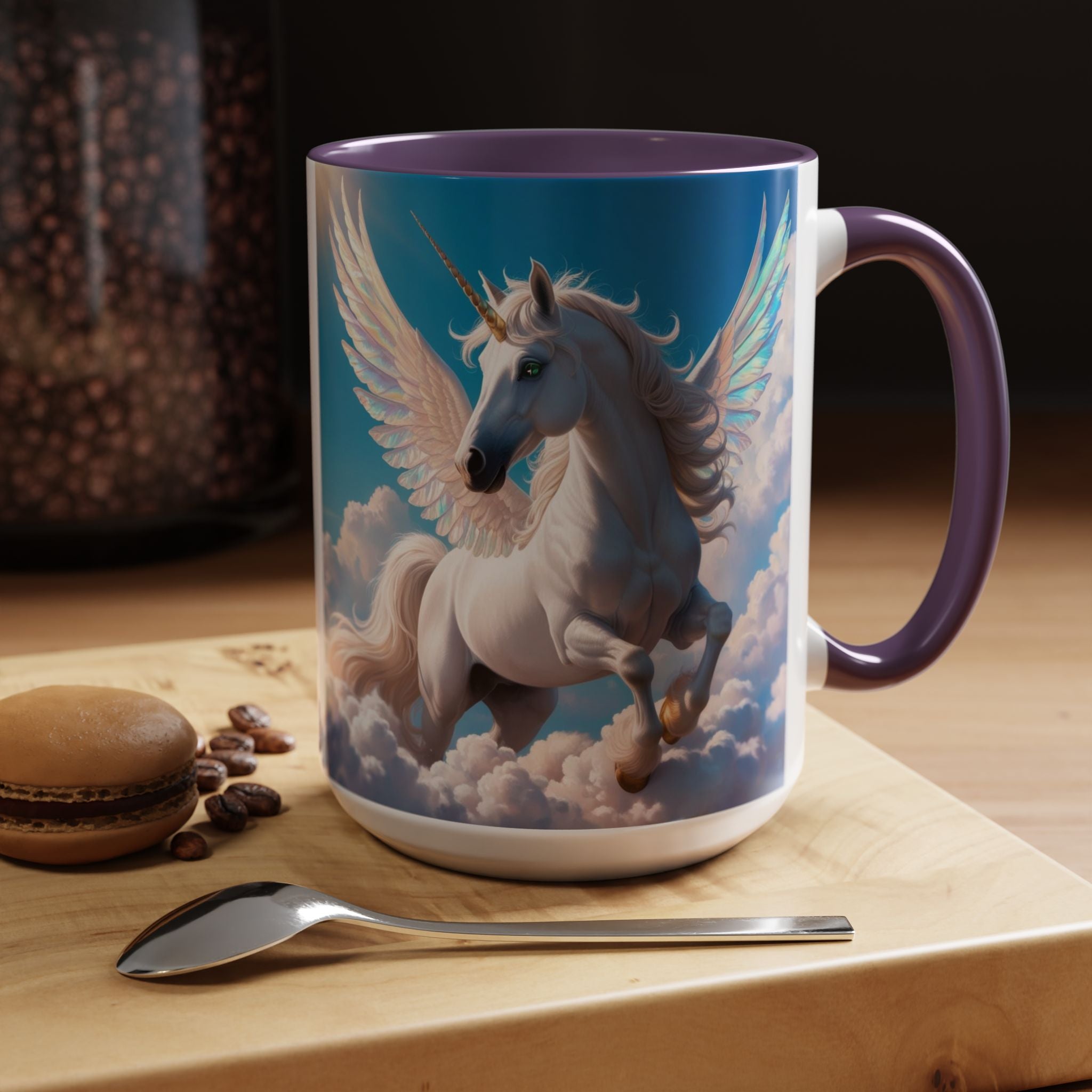 Unicorn Coffee Mug: Fairytale Alicorn, Mythical Creature, Enchanted Gift (Blue)