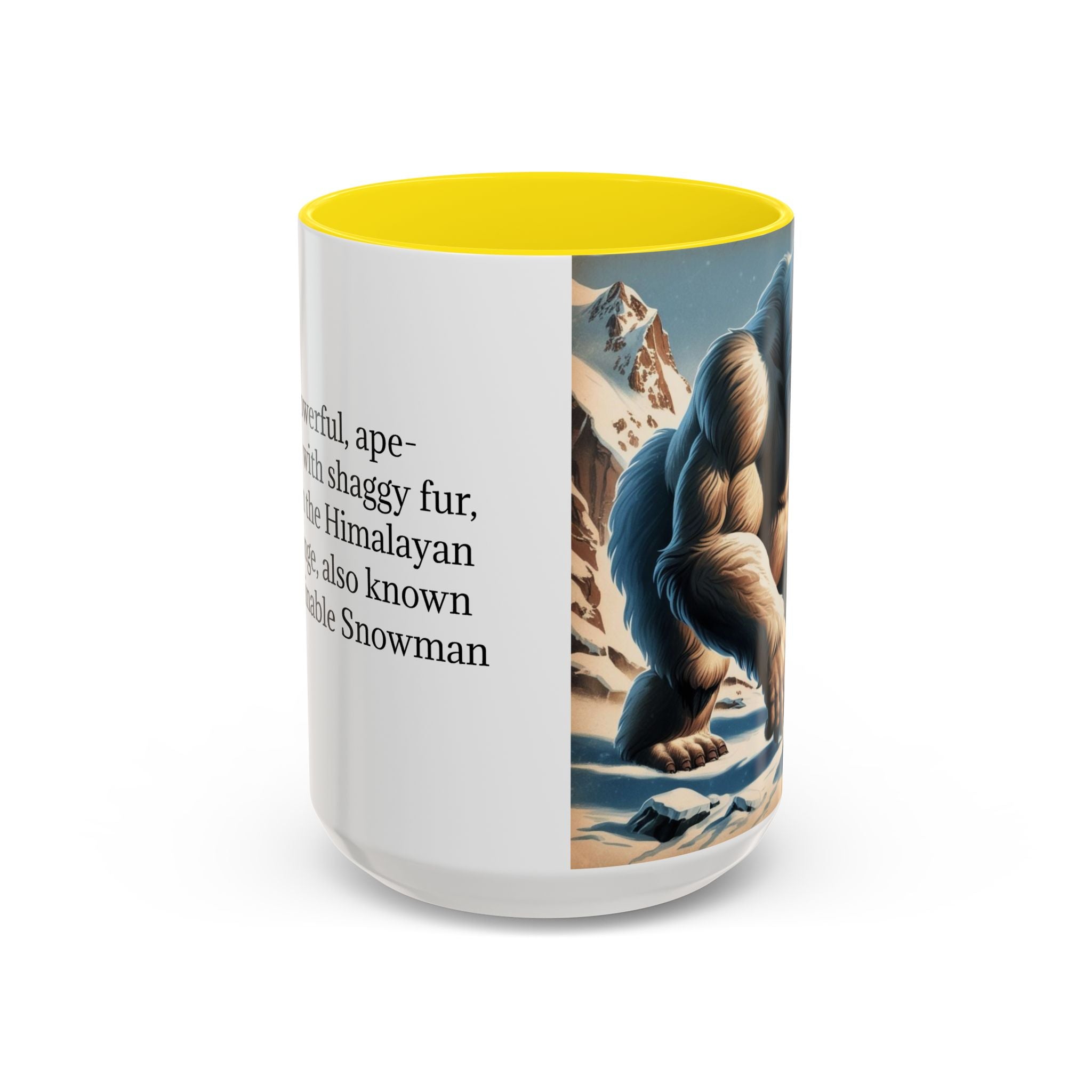 Abominable Snowman Coffee Mug: Himalayan Mountain Yeti, Mythical Creature, Sasquatch Gift