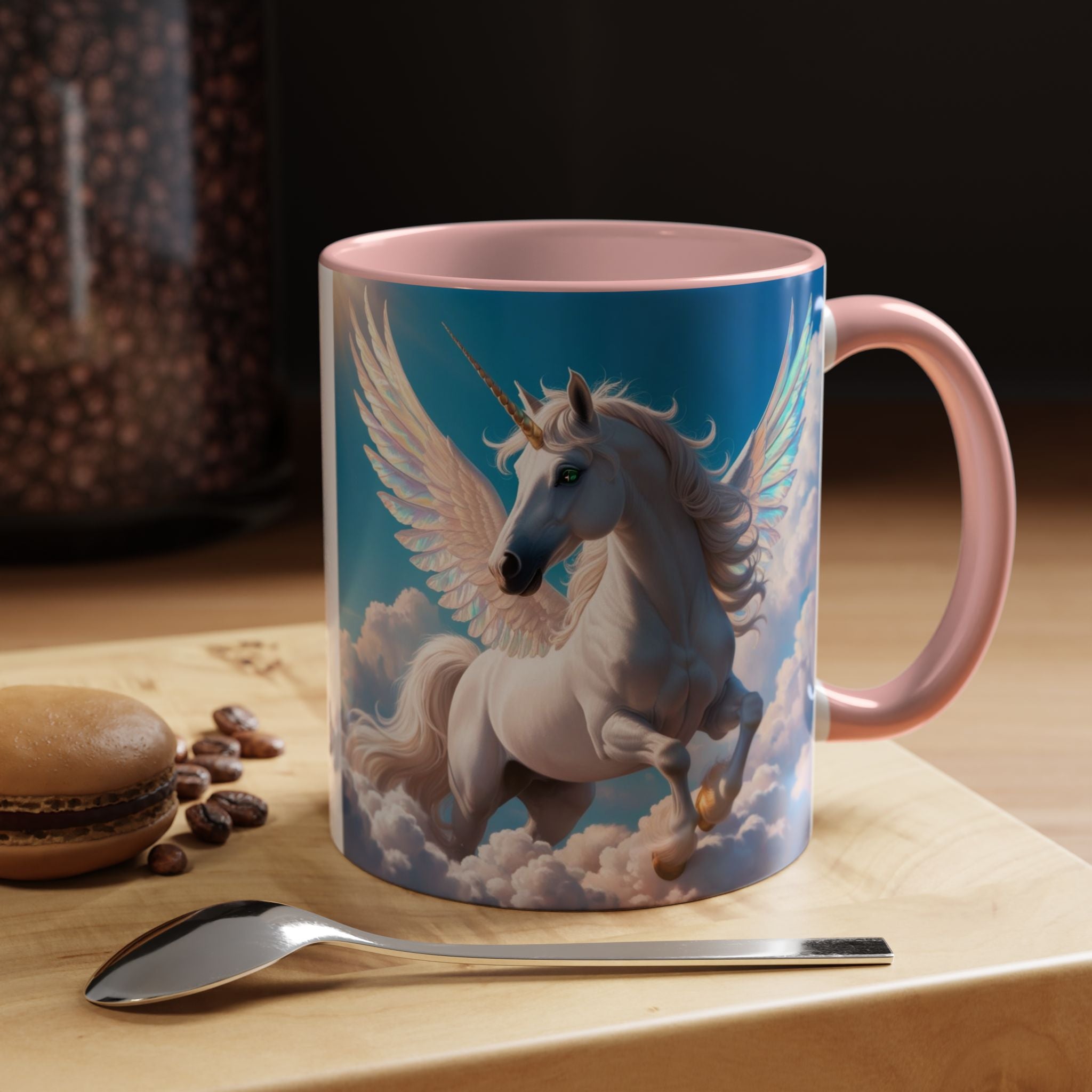 Unicorn Coffee Mug: Fairytale Alicorn, Mythical Creature, Enchanted Gift (Blue)