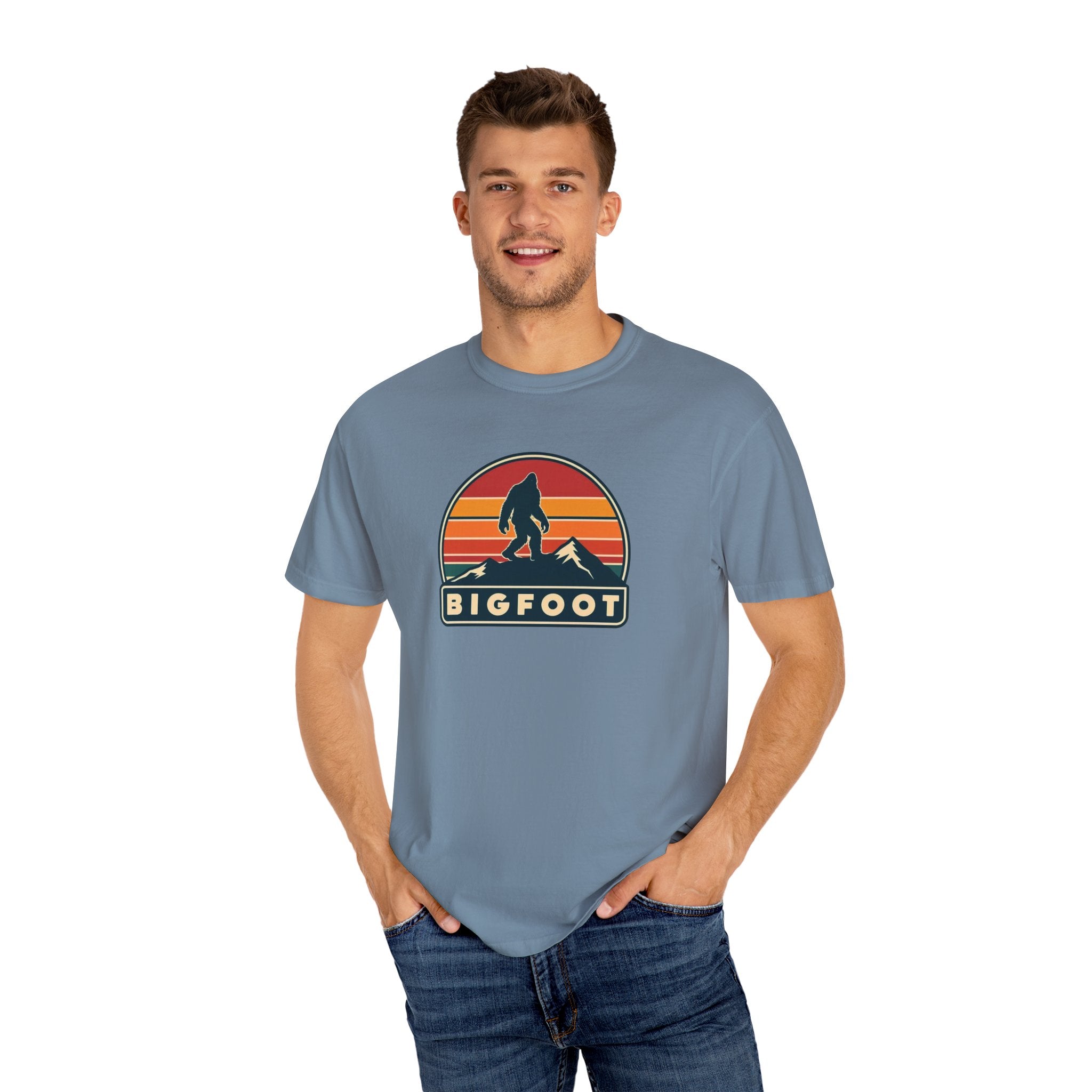 Bigfoot Shirt Comfort Colors® | Sasquatch Camping TShirt, Retro Graphic Tee, Cryptid Outdoor Clothing