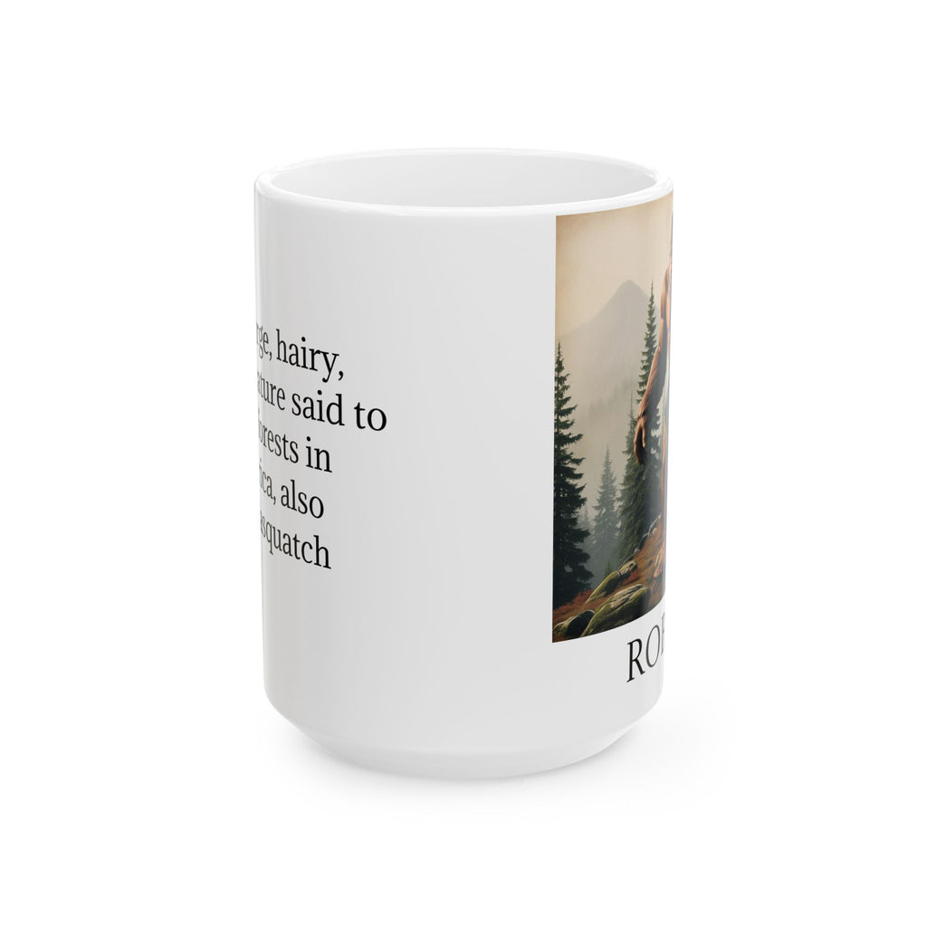 Personalized Bigfoot Coffee Cup: Sasquatch, Pacific Northwest Cryptid, Mythical Creature Mug