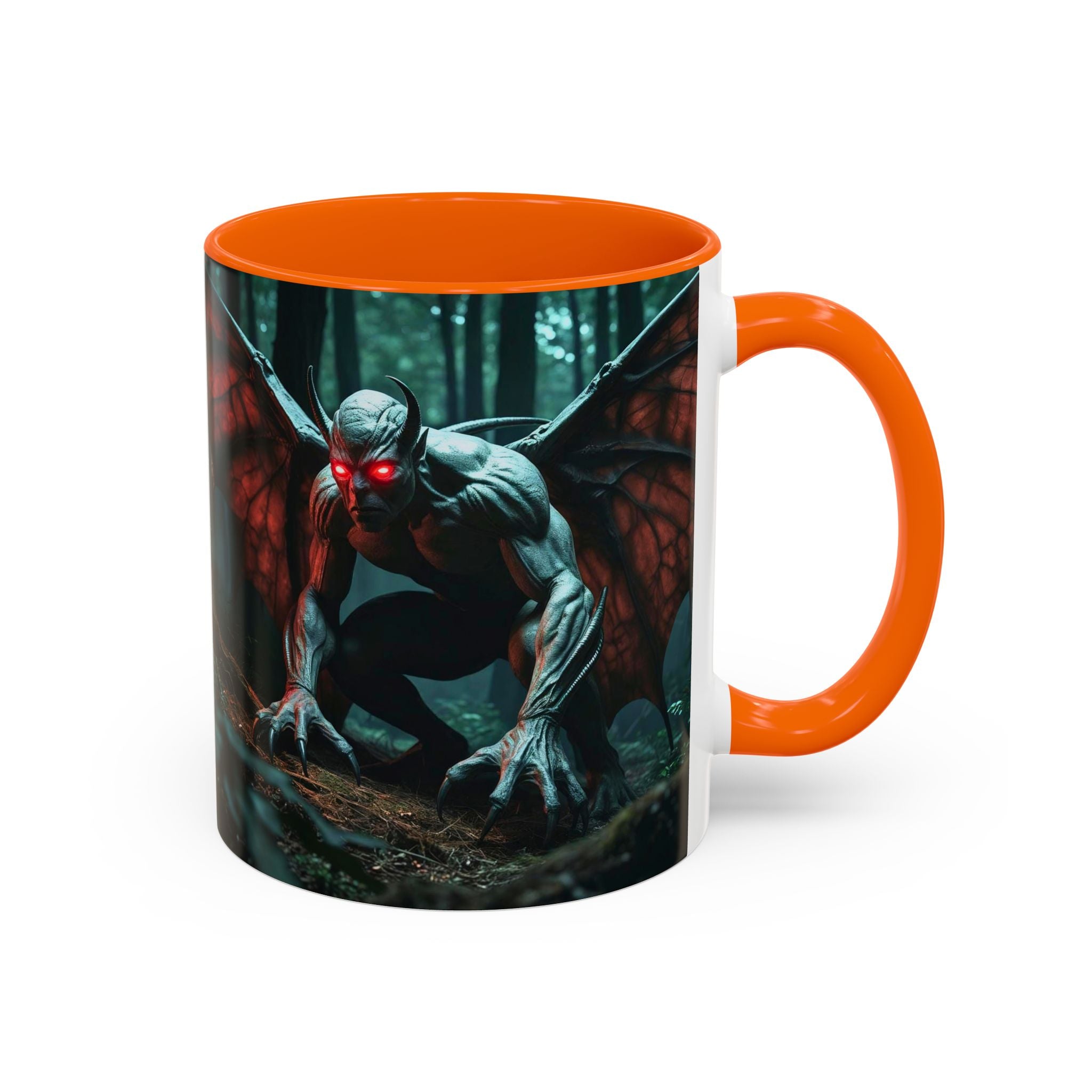 Mothman Mug: Supernatural Monster, Cryptid Mug, Mythical Creature, Urban Legend (Crouching)