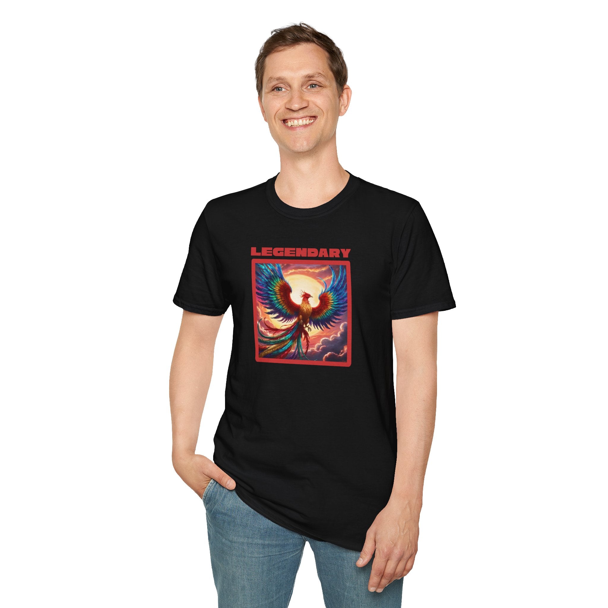 Phoenix Graphic Tee: Legendary Bird, Soft Cotton Shirt, Phoenix Rising Gift