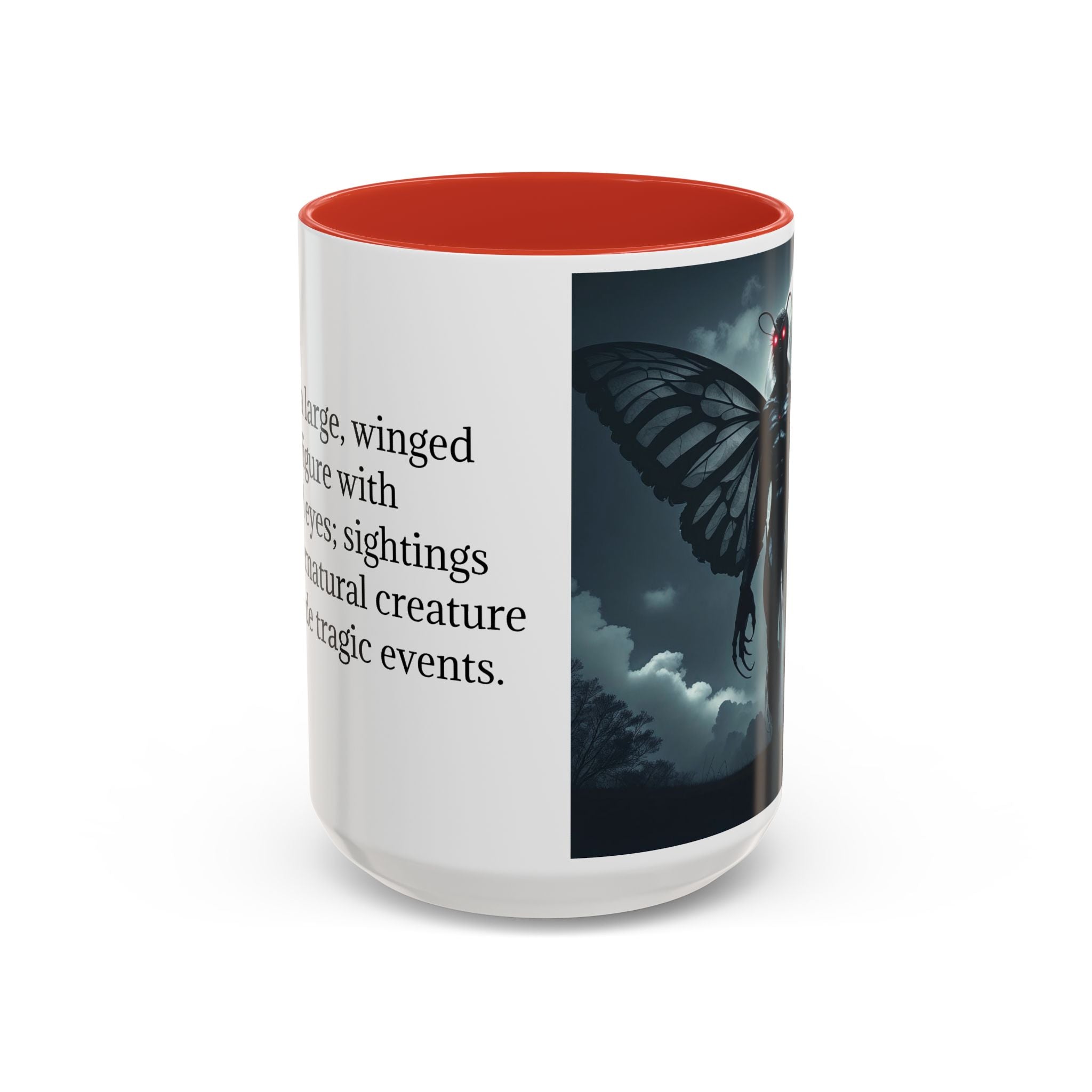 Mothman Coffee Mug: Supernatural Cryptid, Legendary Monster, Mugs for Men (Moon)