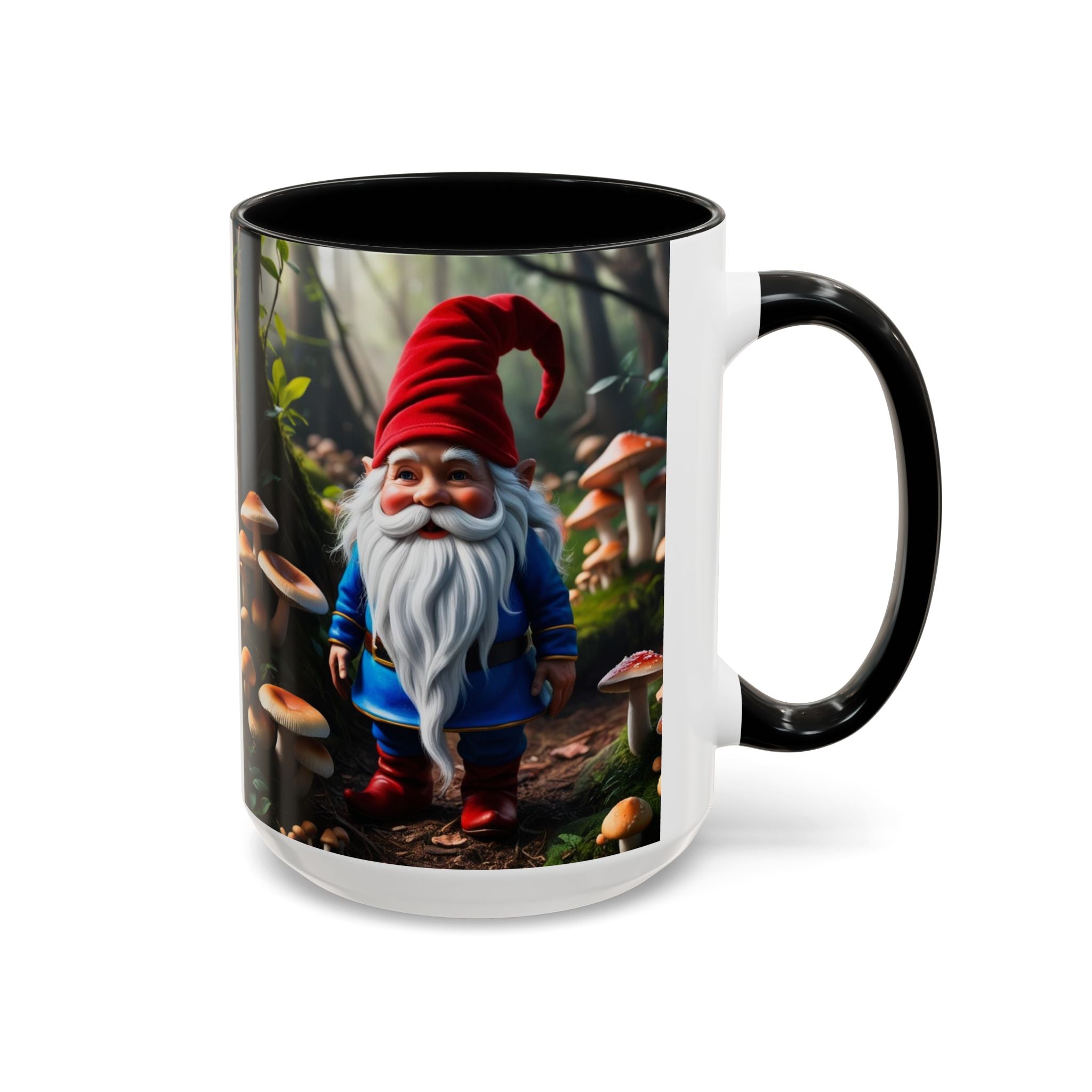 Gnome Coffee Mug: Nordic Folklore Gift, Scandinavian Nisse, Enchanted Mushroom Garden