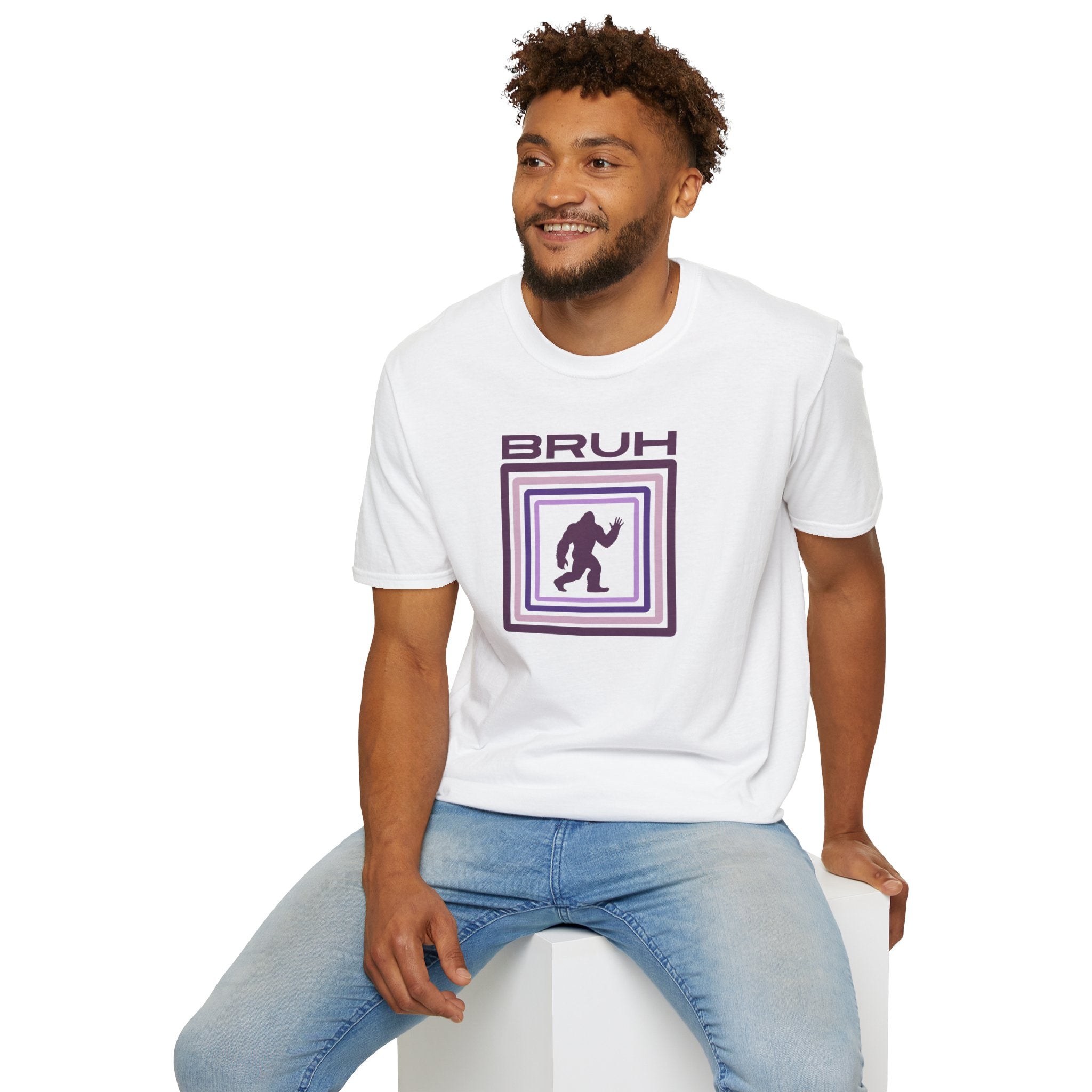 Bigfoot Shirt: Sasquatch Graphic Tee, Bruh, Mythical Creature, Soft Cotton T-Shirt
