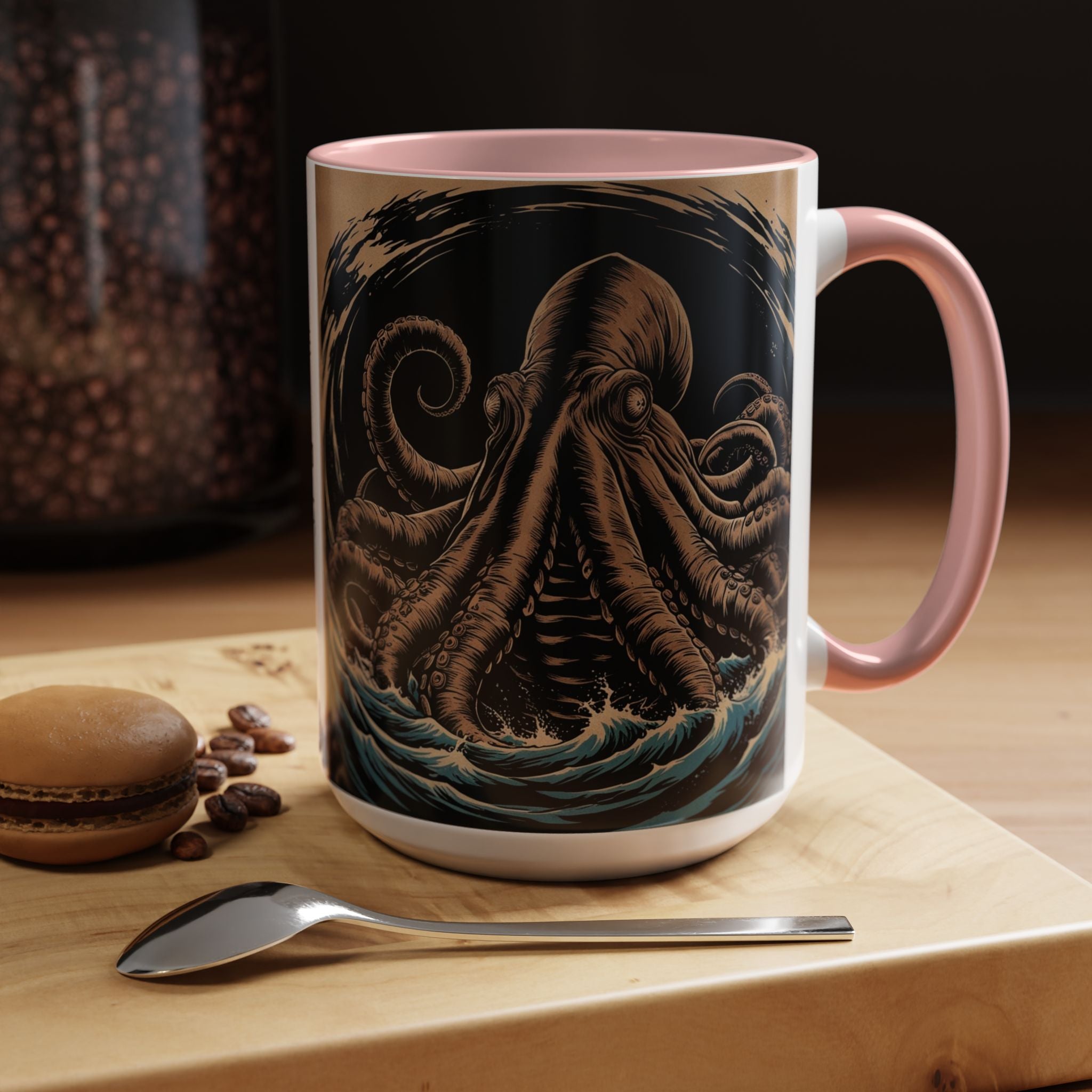 Kraken Coffee Mug: Giant Squid Coffee Cup, Sea Creature, Mugs for Men