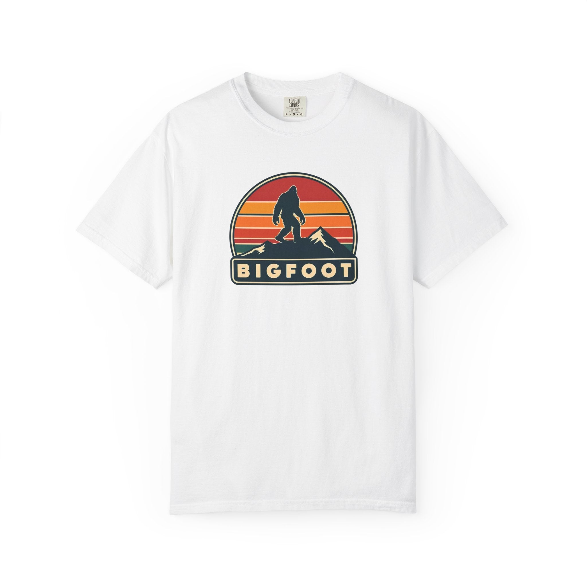 Bigfoot Shirt Comfort Colors® | Sasquatch Camping TShirt, Retro Graphic Tee, Cryptid Outdoor Clothing