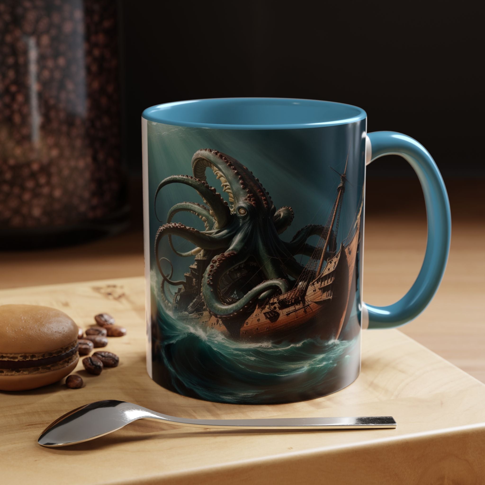 Kraken Coffee Mug: Giant Squid Coffee Cup, Legendary Monster, Nautical Gift