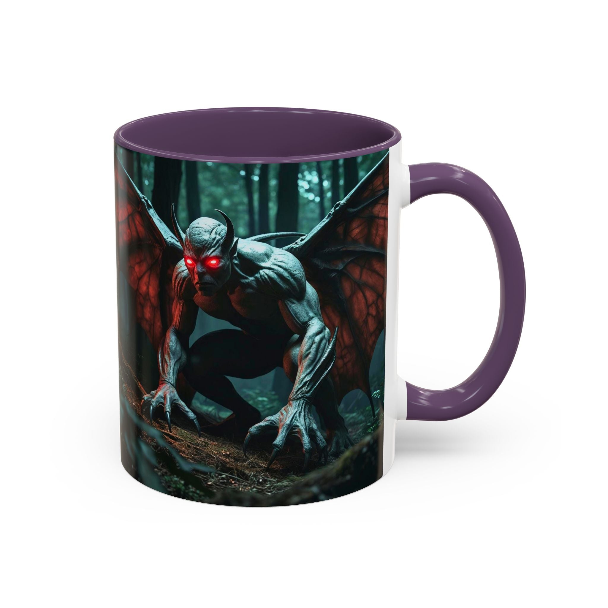 Mothman Mug: Supernatural Monster, Cryptid Mug, Mythical Creature, Urban Legend (Crouching)