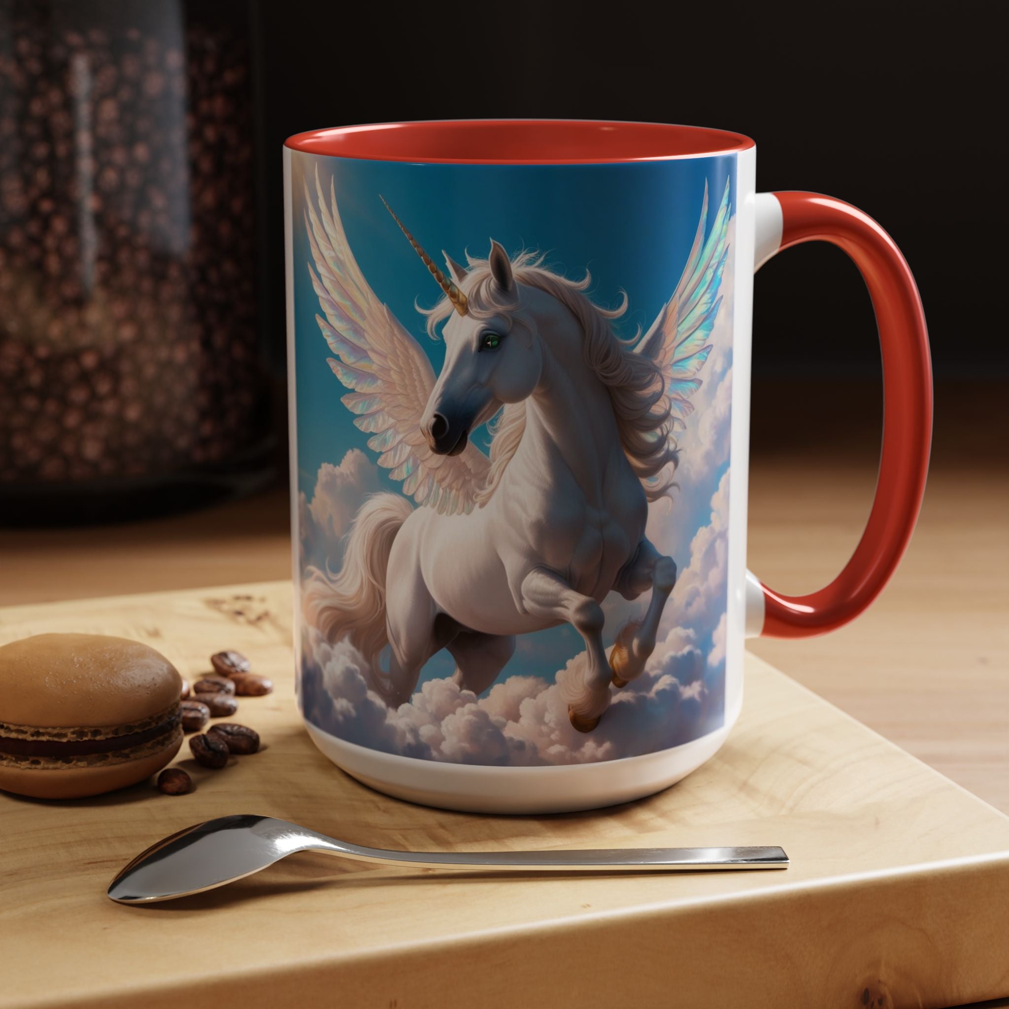 Unicorn Coffee Mug: Fairytale Alicorn, Mythical Creature, Enchanted Gift (Blue)