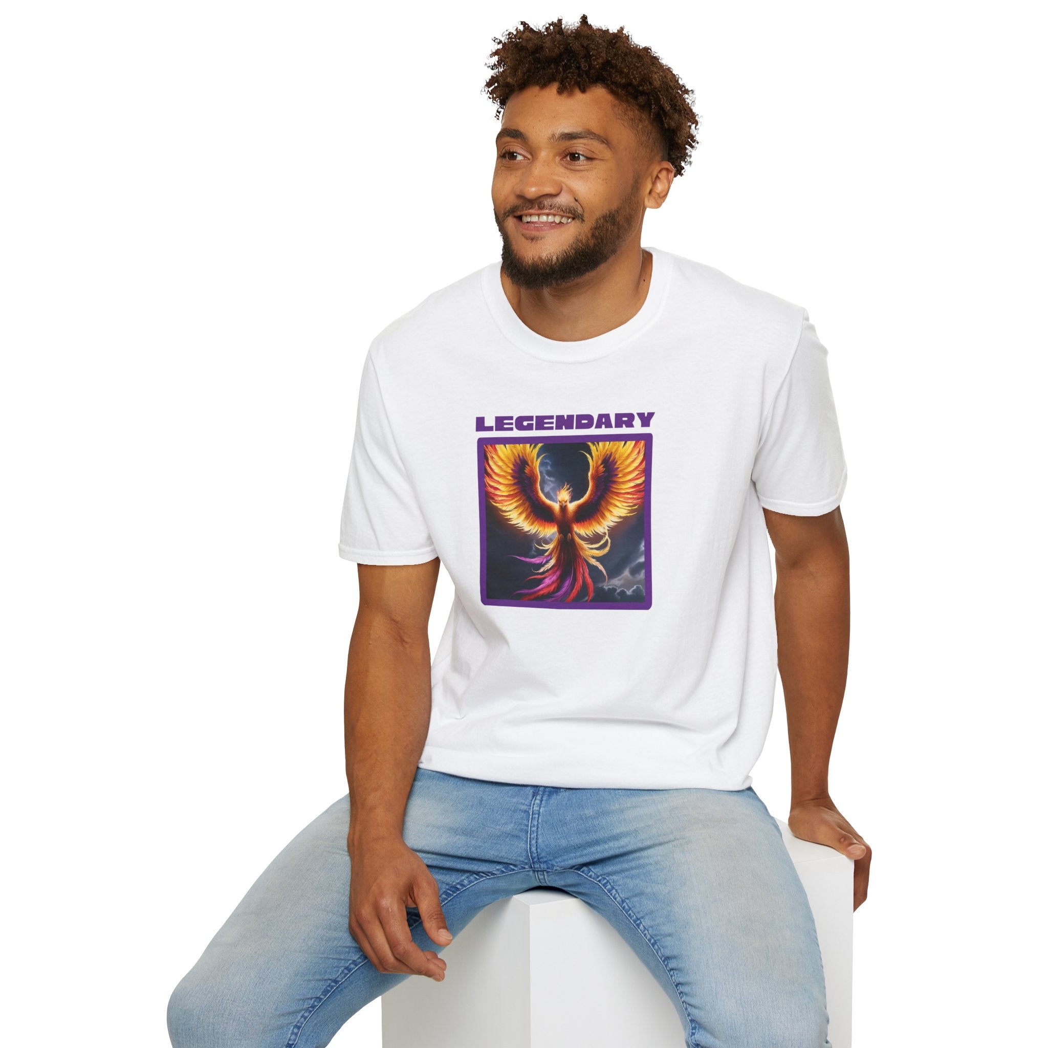 Phoenix Graphic Tee: Mythical Creature, Soft Cotton Shirt, Rise from the Ashes