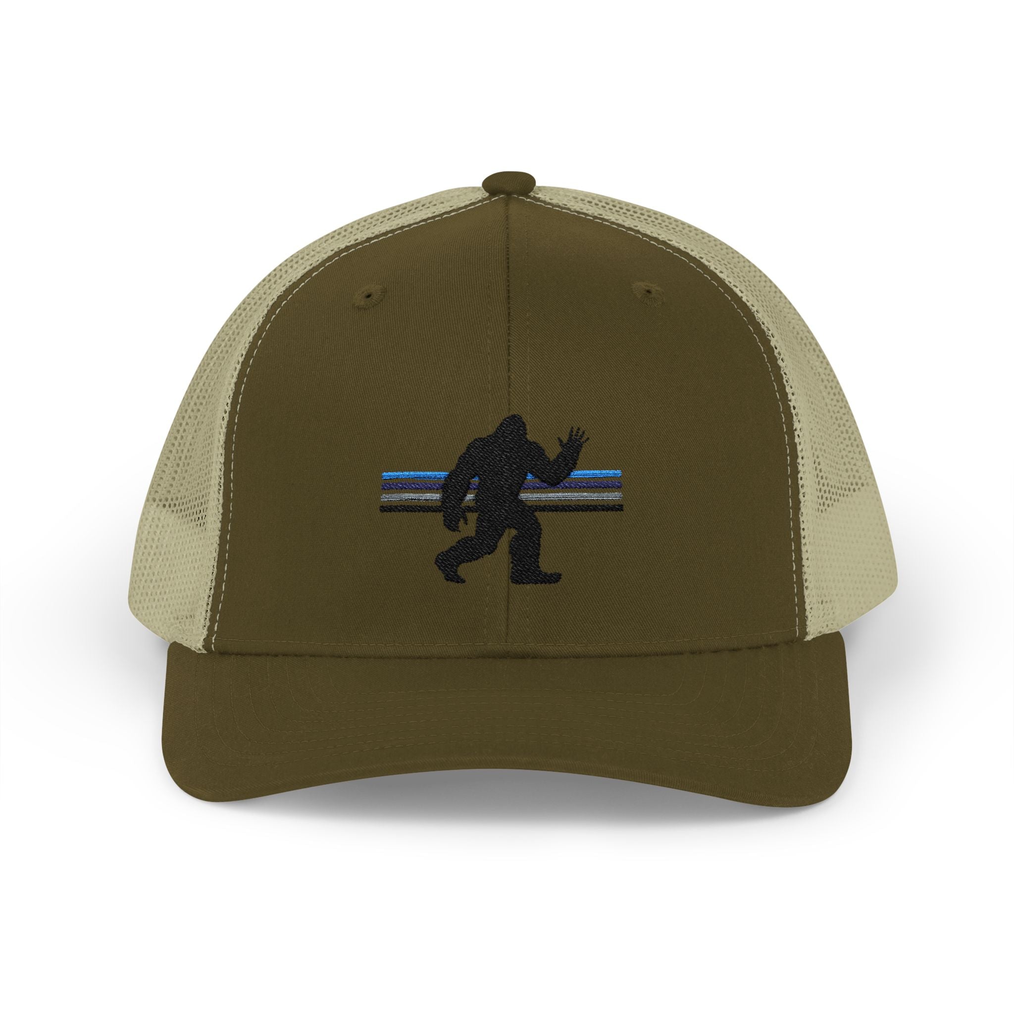 Bigfoot Baseball Cap: Sasquatch Trucker Hat, Custom Outdoor Gear, Snapback Hat