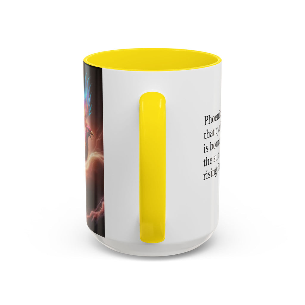 Phoenix Coffee Mug: Legendary Creature, Firebird Cryptid Coffee Cup, Renewal Rebirth