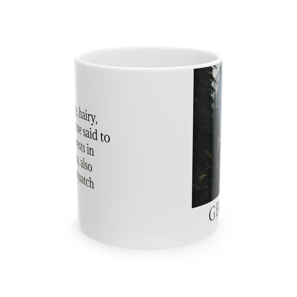 Customizable Bigfoot Coffee Mug: Sasquatch Camping Gift, Pacific Northwest Cryptid
