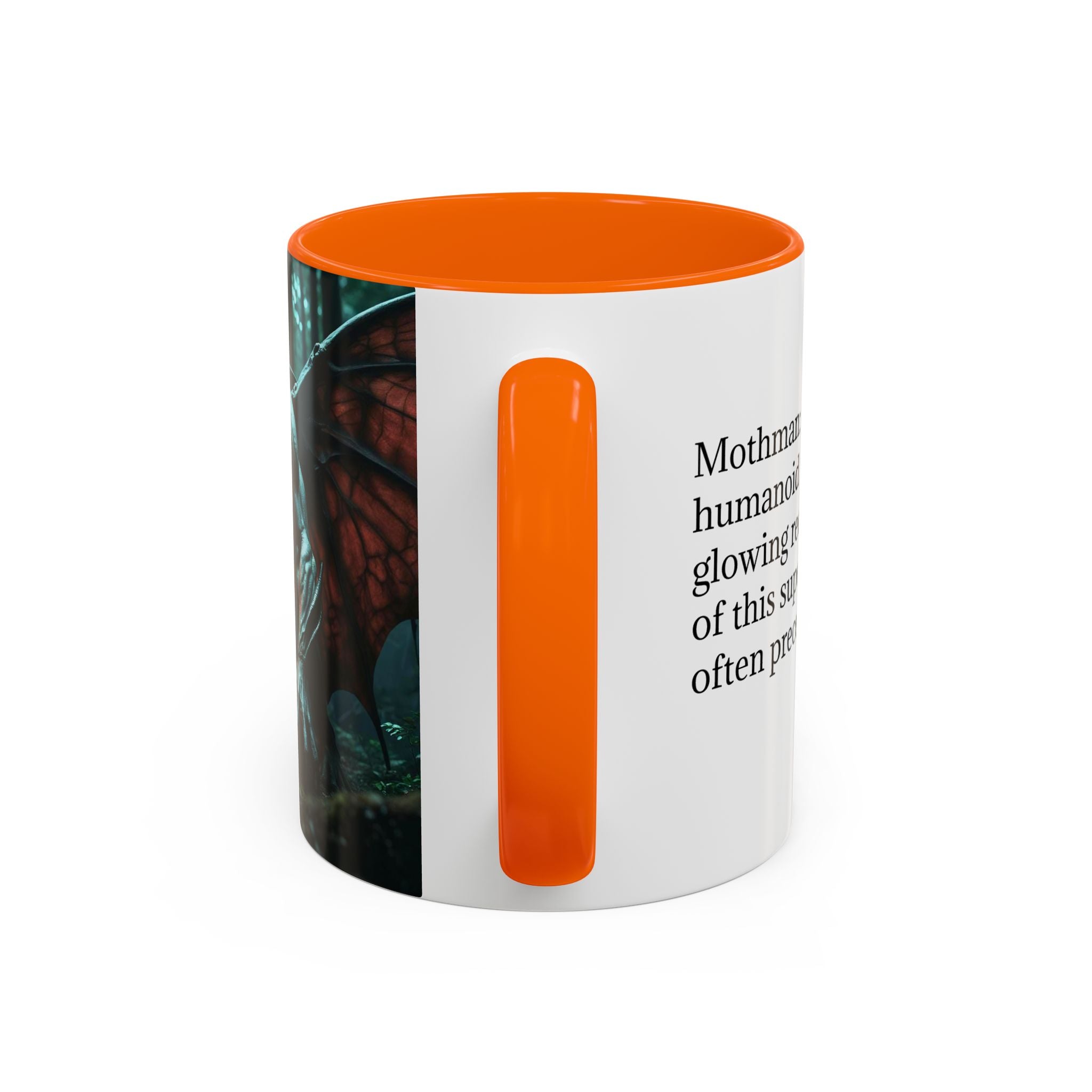 Mothman Mug: Supernatural Monster, Cryptid Mug, Mythical Creature, Urban Legend (Crouching)