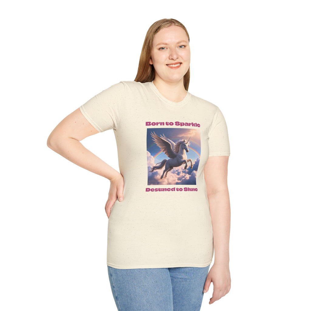 Unicorn Shirt: Legendary Alicorn Graphic Tee, Born to Sparkle, Mythical Creature