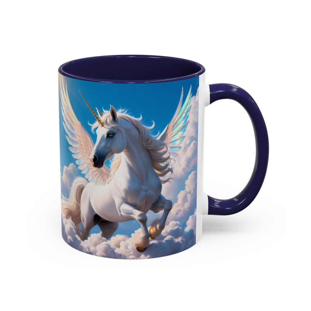 Unicorn Coffee Mug: Fairytale Alicorn, Mythical Creature, Enchanted Gift (Blue)