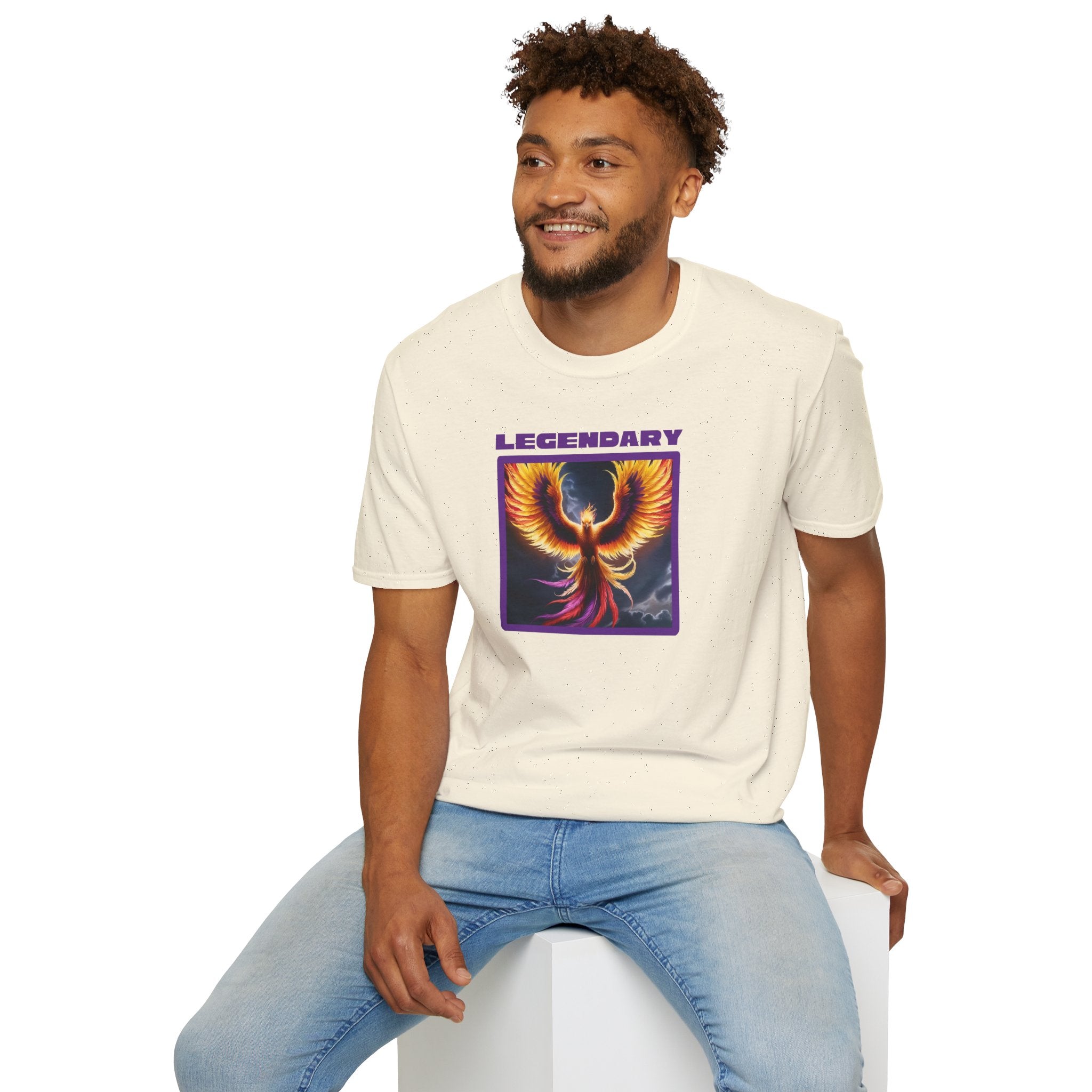 Phoenix Graphic Tee: Mythical Creature, Soft Cotton Shirt, Rise from the Ashes