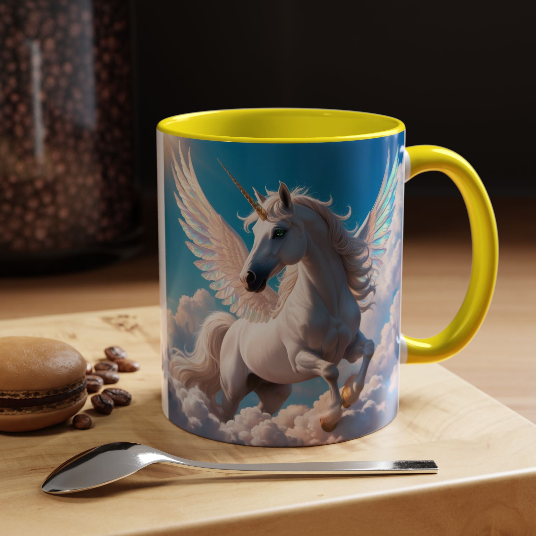 Unicorn Coffee Mug: Fairytale Alicorn, Mythical Creature, Enchanted Gift (Blue)