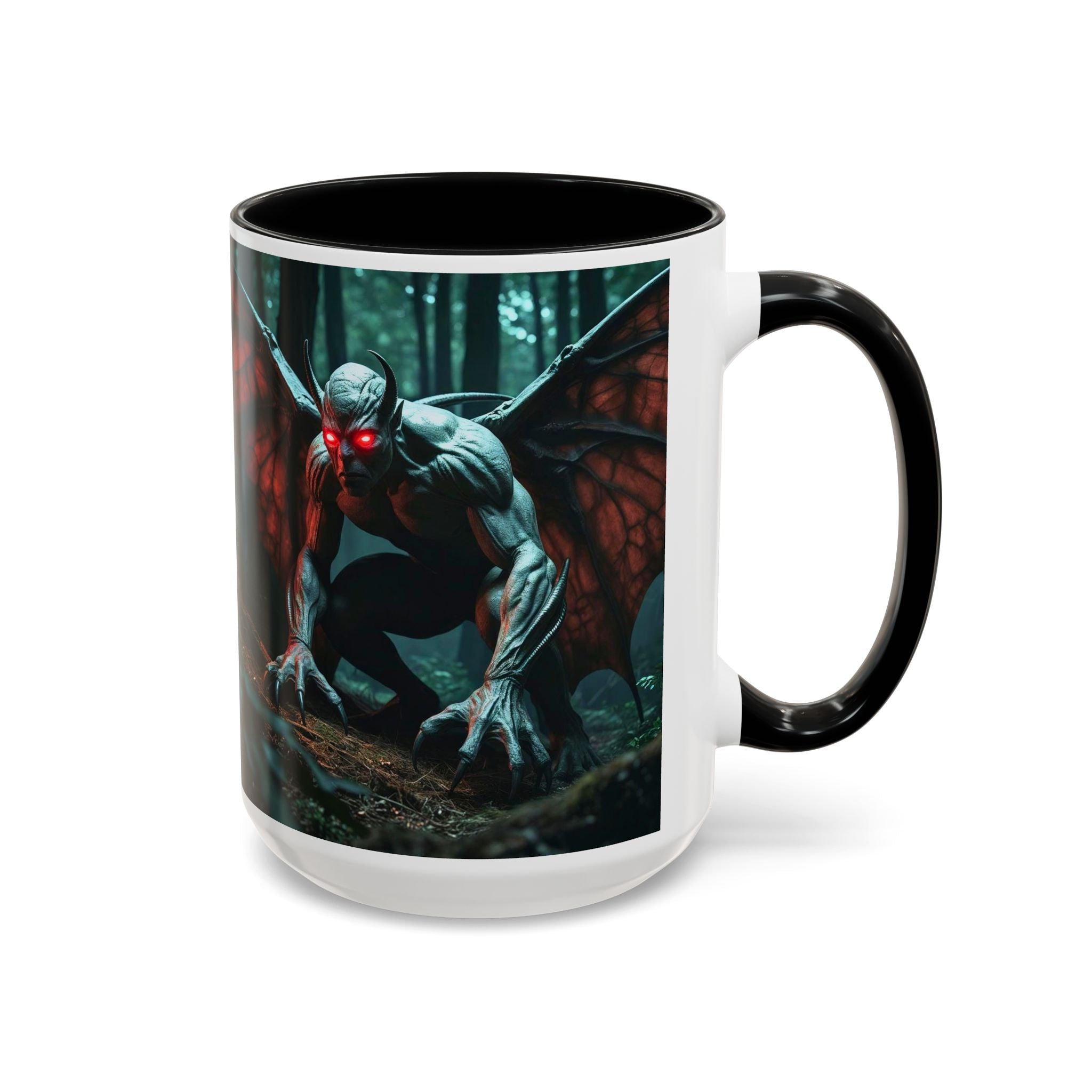 Mothman Mug: Supernatural Monster, Cryptid Mug, Mythical Creature, Urban Legend (Crouching)
