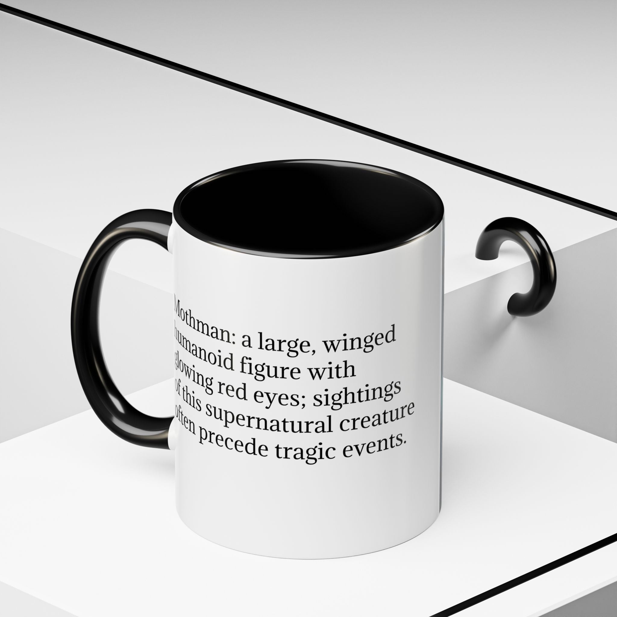 Mothman Coffee Mug: Supernatural Cryptid, Legendary Monster, Mugs for Men (Moon)