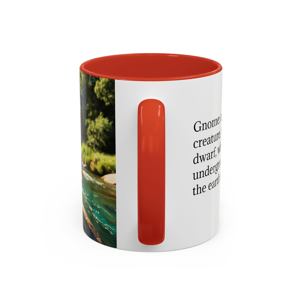 Gnome Coffee Mug:  Scandinavian Nisse, Nordic Folklore Gift, Enchanted Mushroom Garden