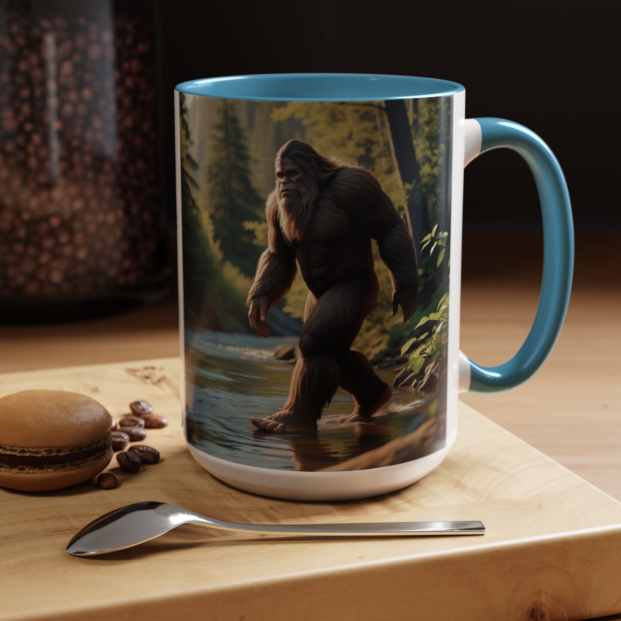 Bigfoot Coffee Mug: Sasquatch, Forest Cryptid, Mythical Creature, Camping Gift