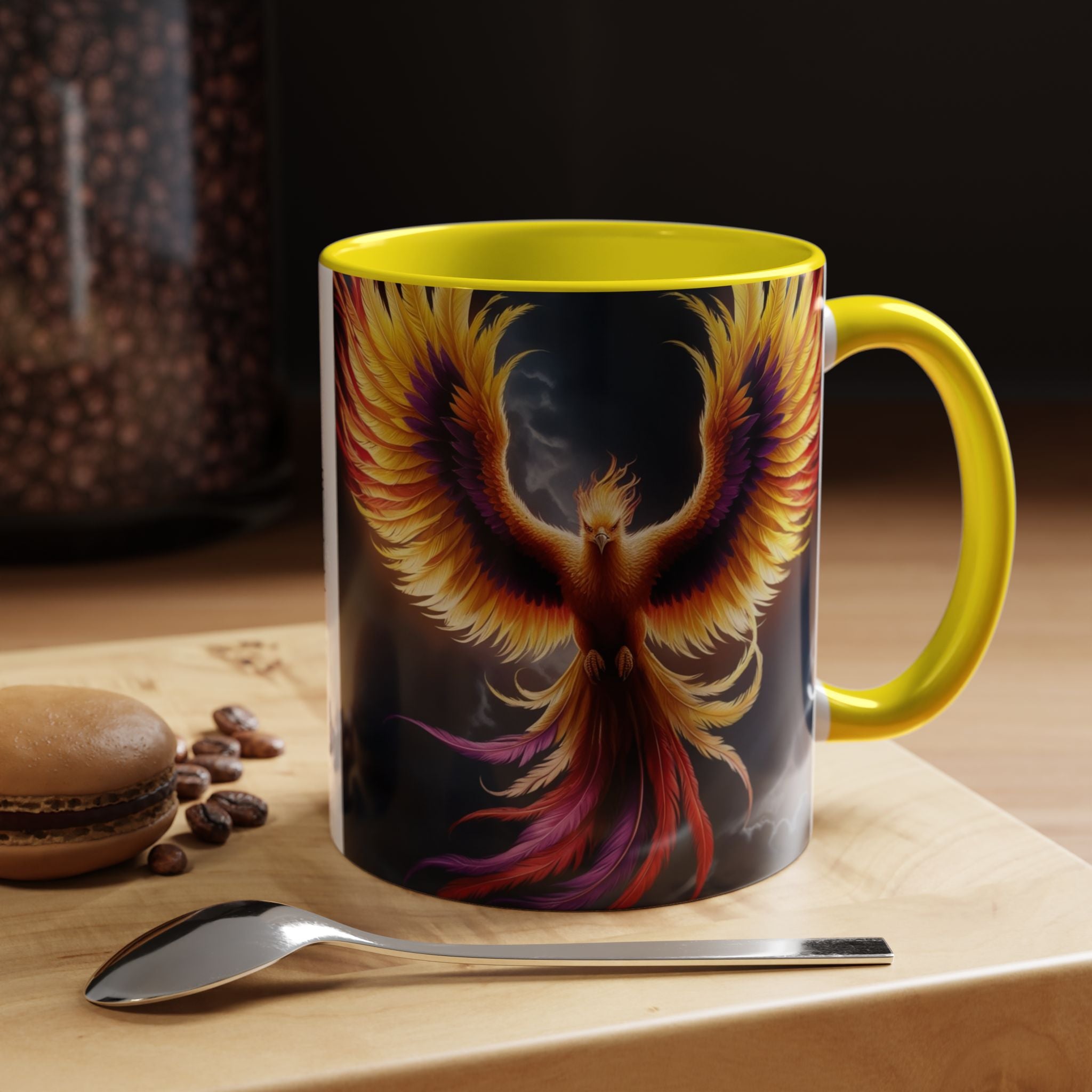 Phoenix Coffee Mug: Mythical Firebird Ceramic Cup, Fantasy Mug, Legendary Creature