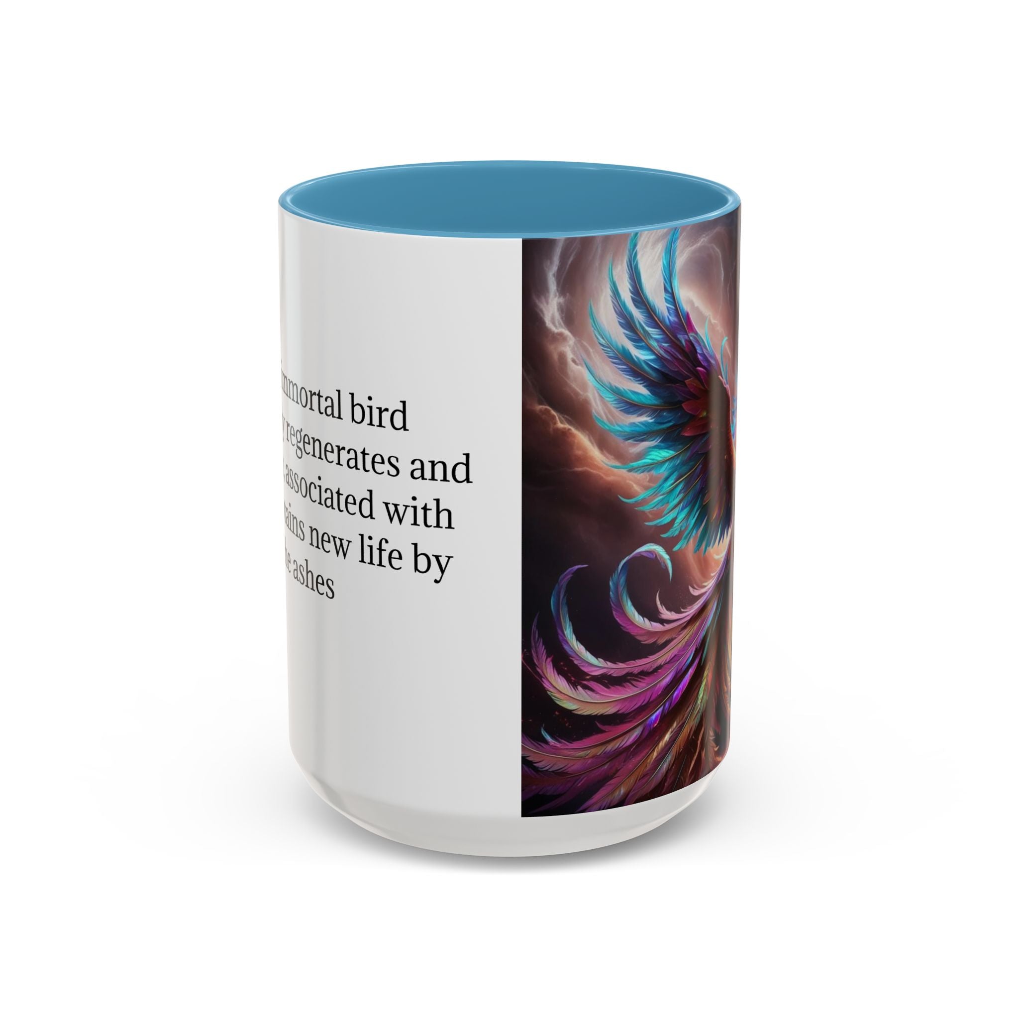 Phoenix Coffee Mug: Legendary Creature, Firebird Cryptid Coffee Cup, Renewal Rebirth
