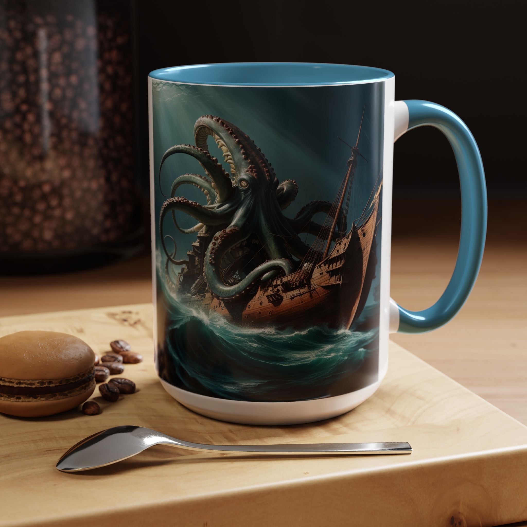 Kraken Coffee Mug: Giant Squid Coffee Cup, Legendary Monster, Nautical Gift