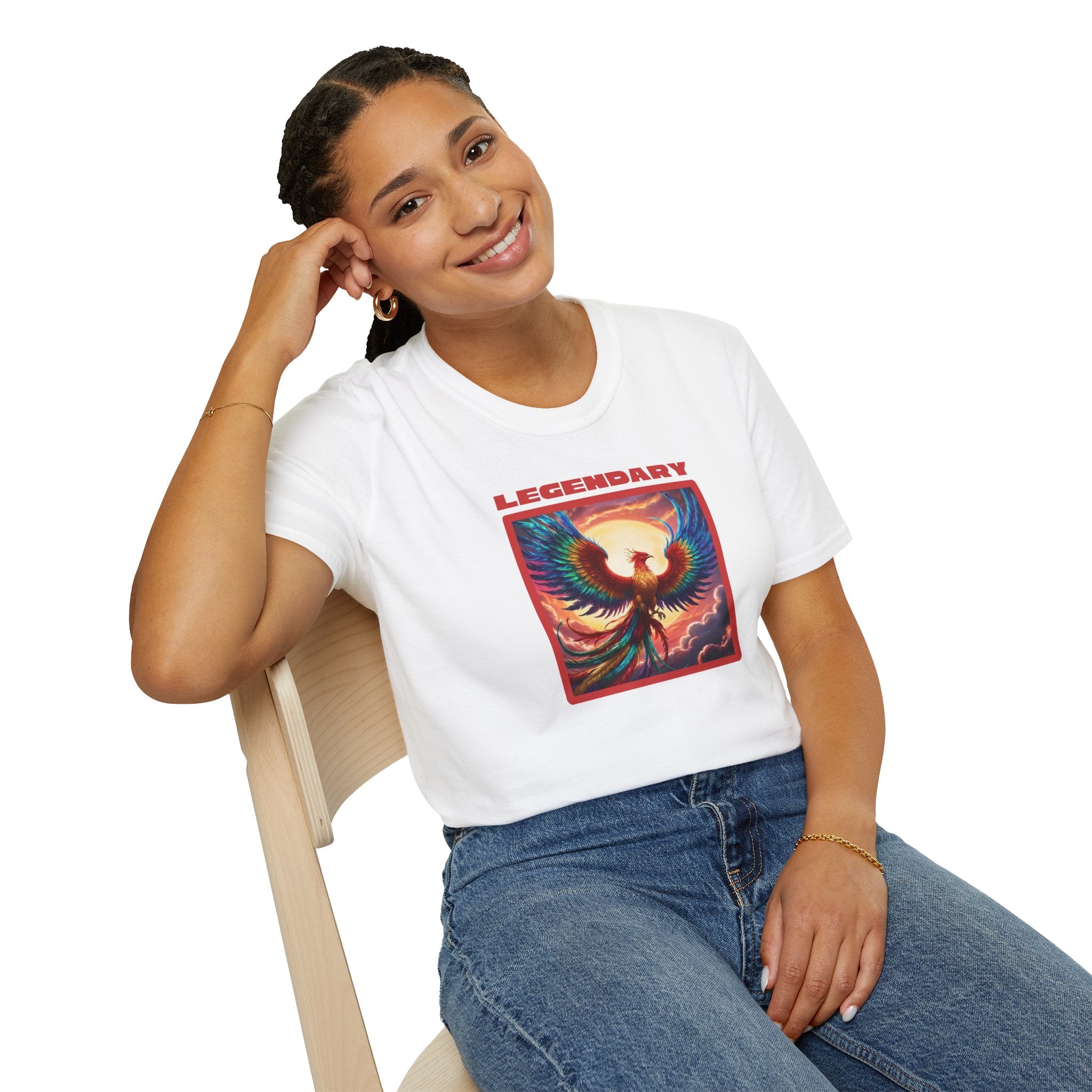 Phoenix Graphic Tee: Legendary Bird, Soft Cotton Shirt, Phoenix Rising Gift