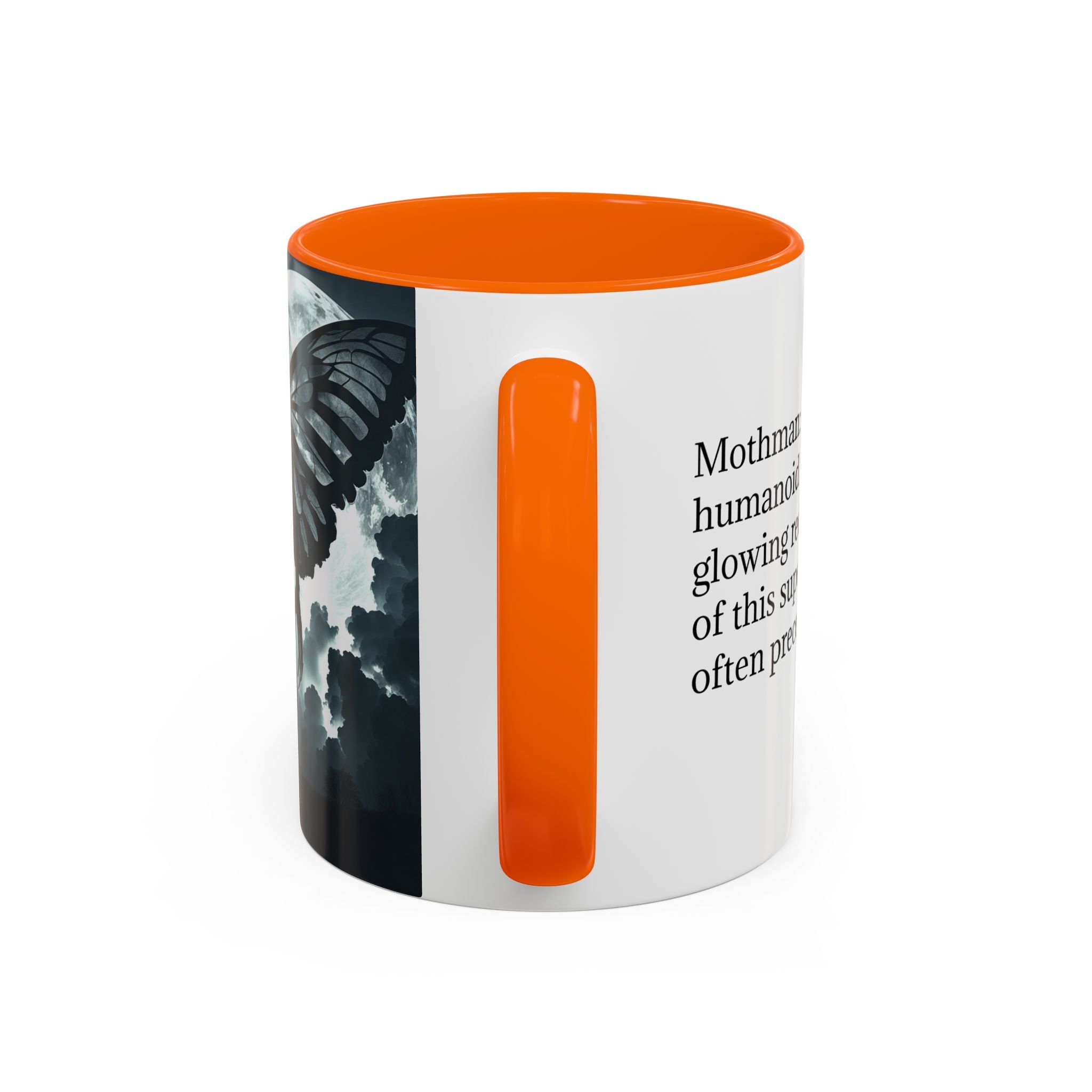 Mothman Coffee Mug: Supernatural Cryptid, Legendary Monster, Mugs for Men (Moon)