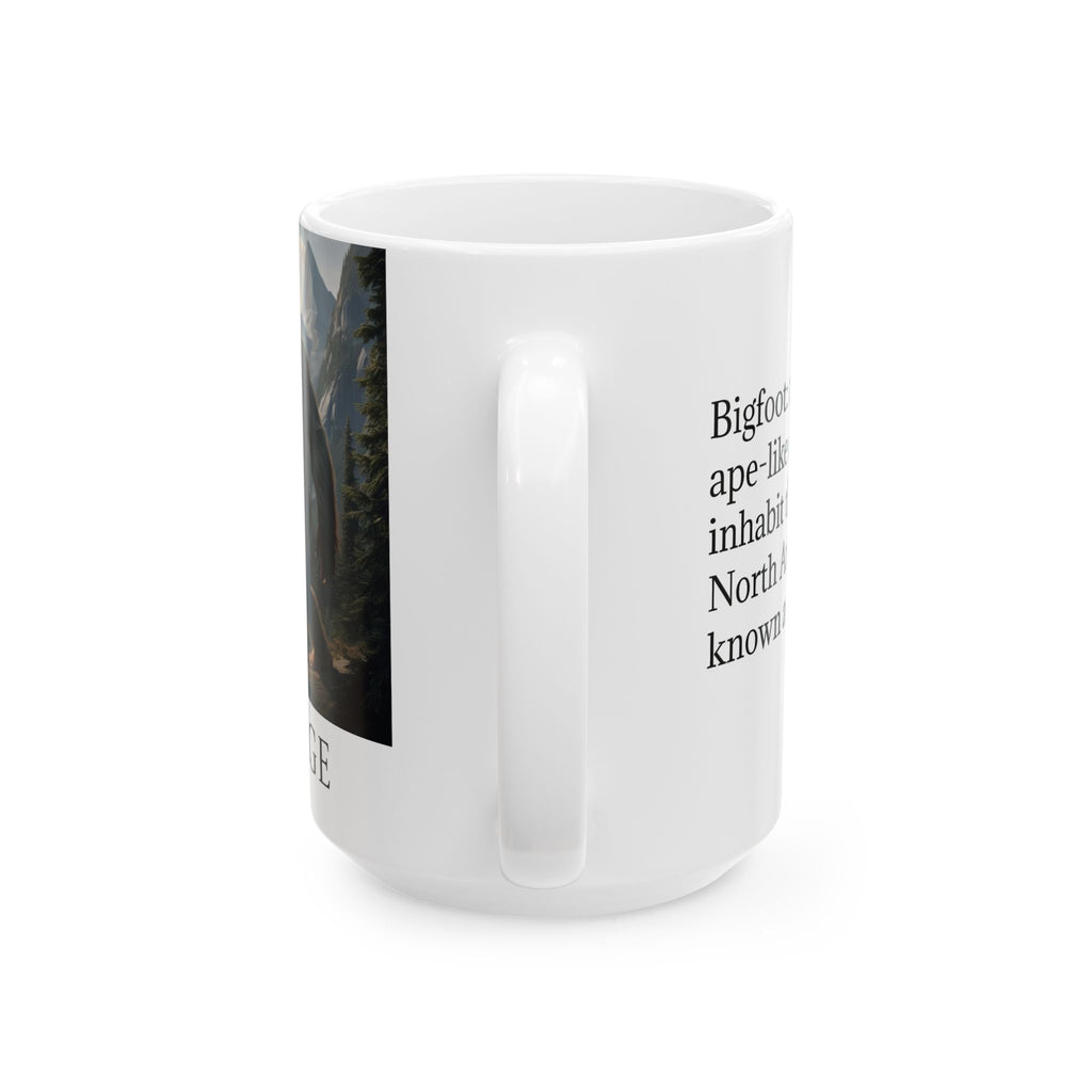 Customizable Bigfoot Coffee Mug: Sasquatch Camping Gift, Pacific Northwest Cryptid
