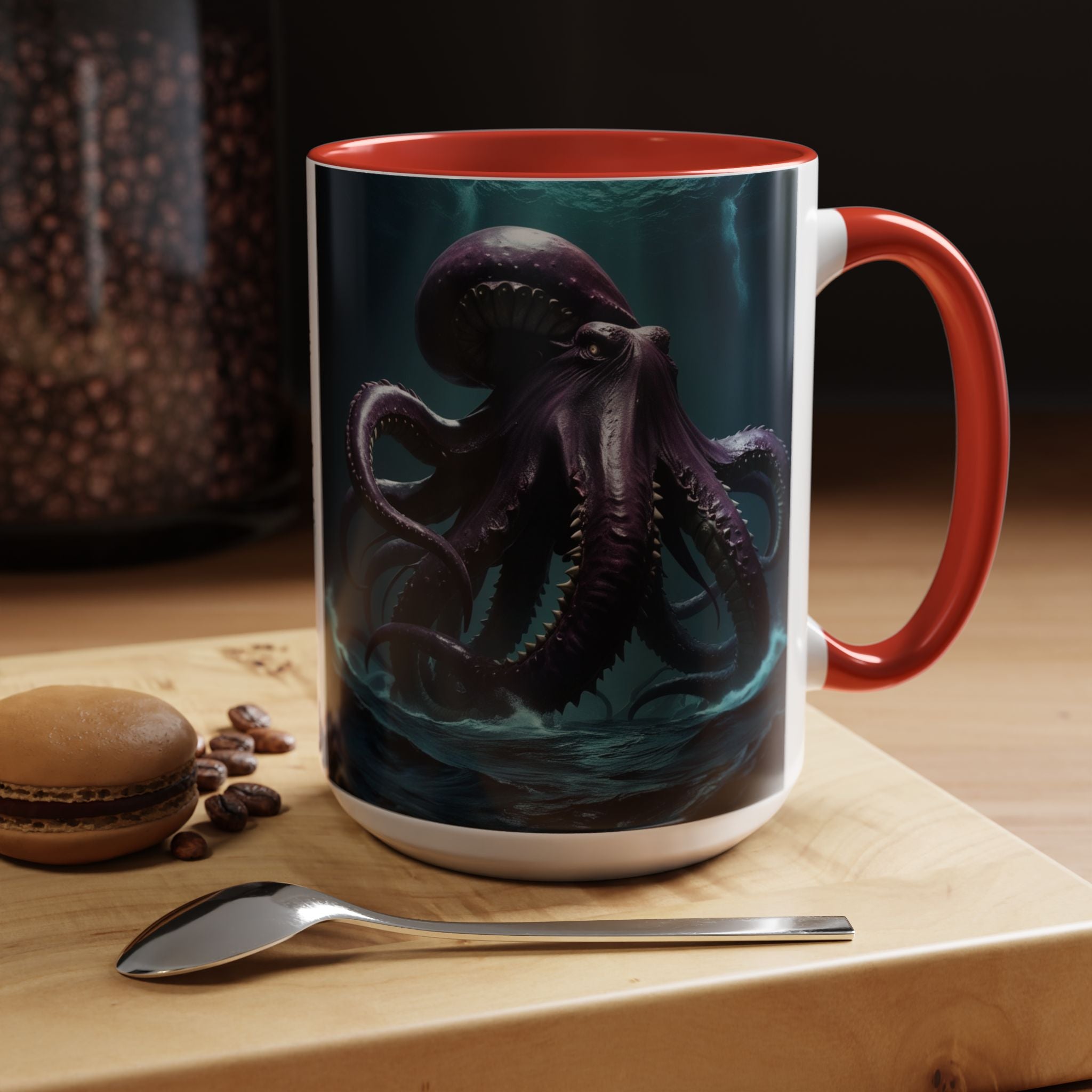 Kraken Coffee Cup: Giant Squid Coffee Mug, Mythical Creature, Octopus Gift